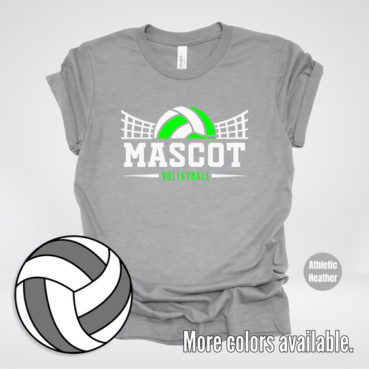 Custom Mascot – Green - Volleyball Design 33 T-Shirt