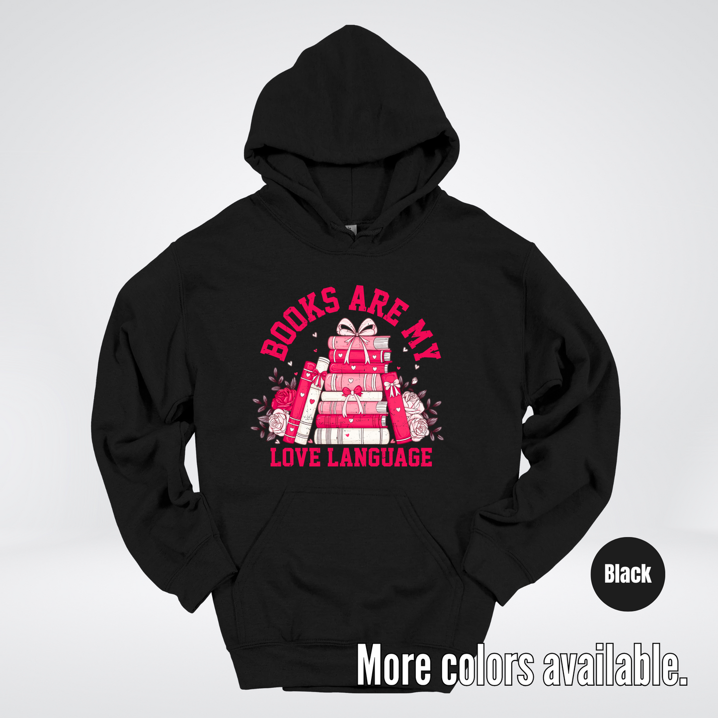 Books Are My Love Language Coquette Hoodie