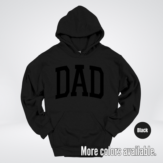 DAD Varsity Font - Black Design - Hoodie