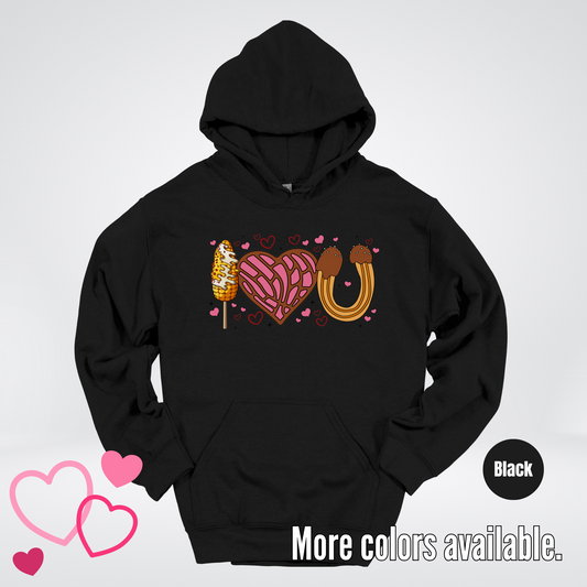 I Love You Elote Concha Churro Hoodie