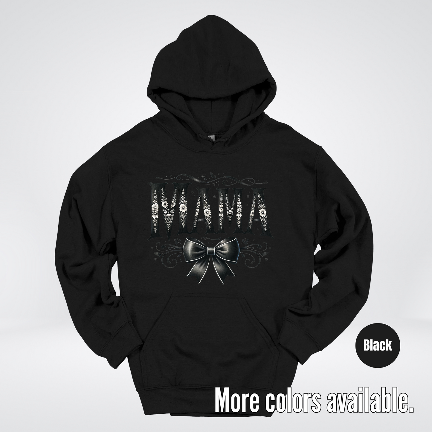 Mama Black & White Coquette Hoodie
