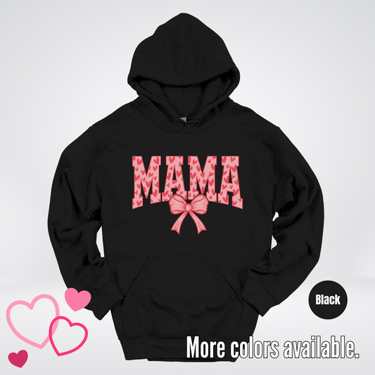 Mama Coquette Hearts Valentines Day Hoodie
