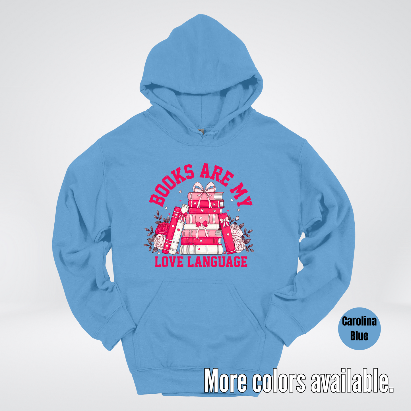 Books Are My Love Language Coquette Hoodie