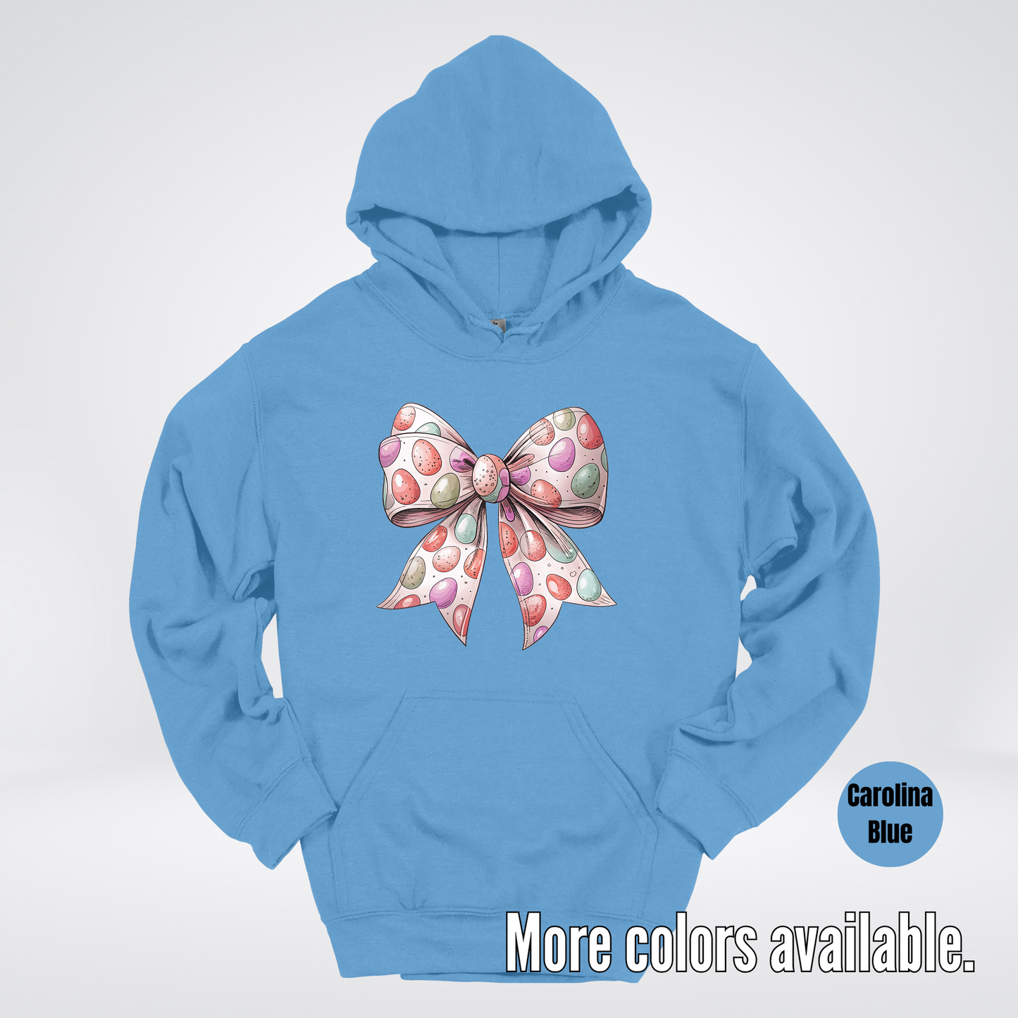Easter Eggs Coquette Bow Hoodie