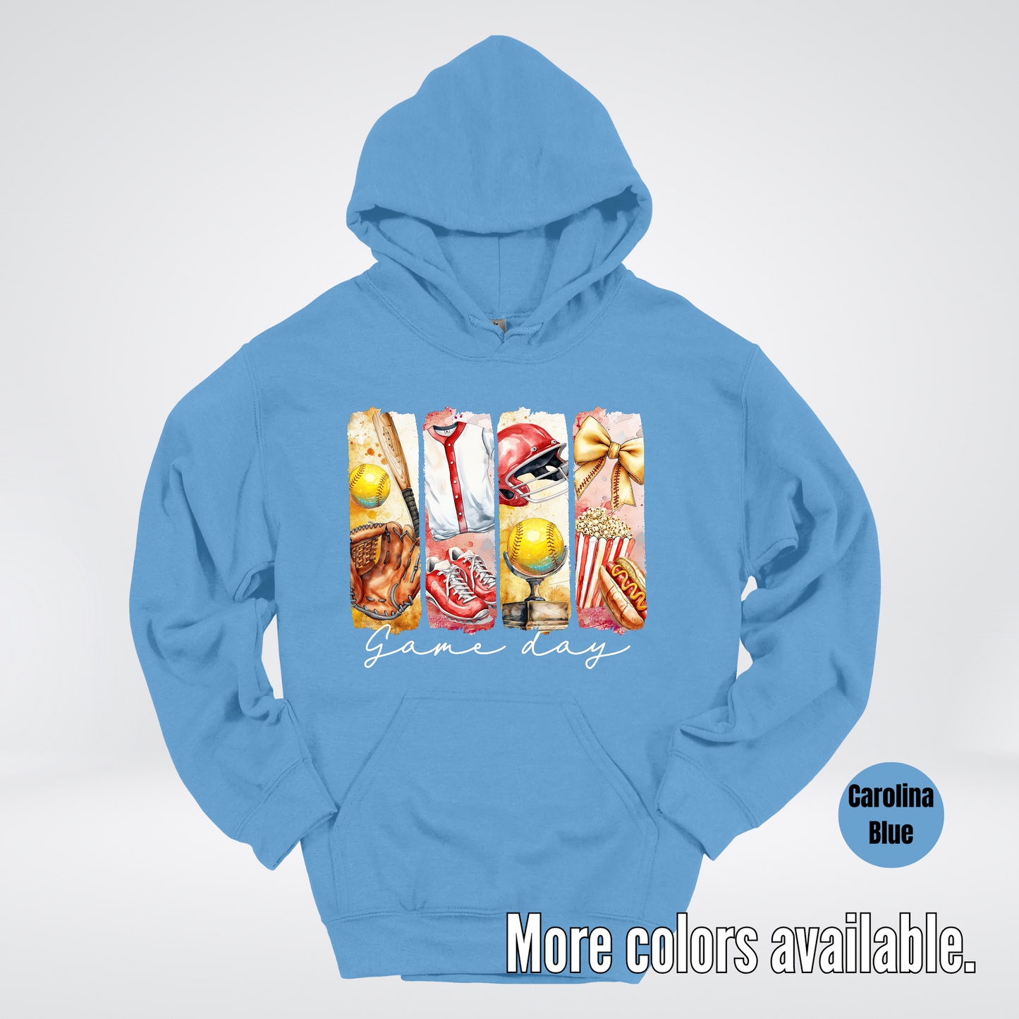 Game Day Coquette Brushstroke Softball Hoodie