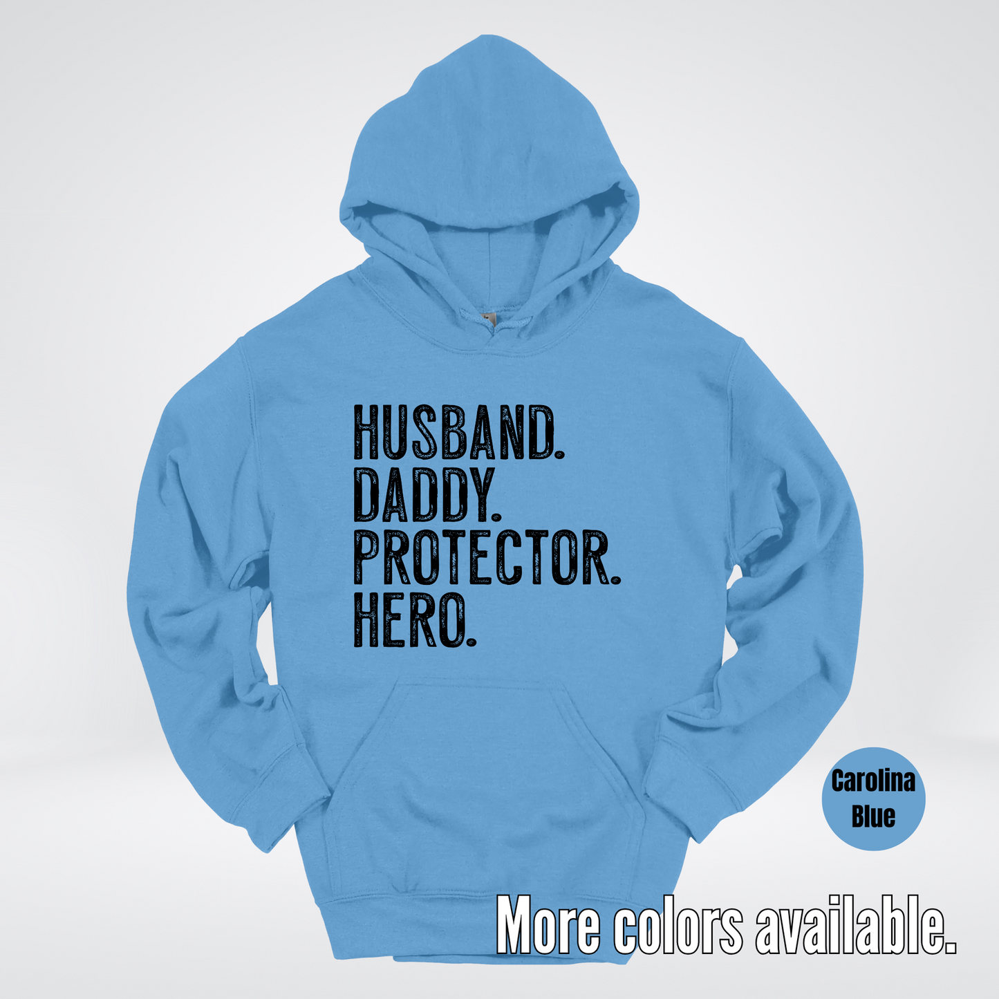 Husband Daddy Protector Hero - Black Design – Father’s Day Hoodie