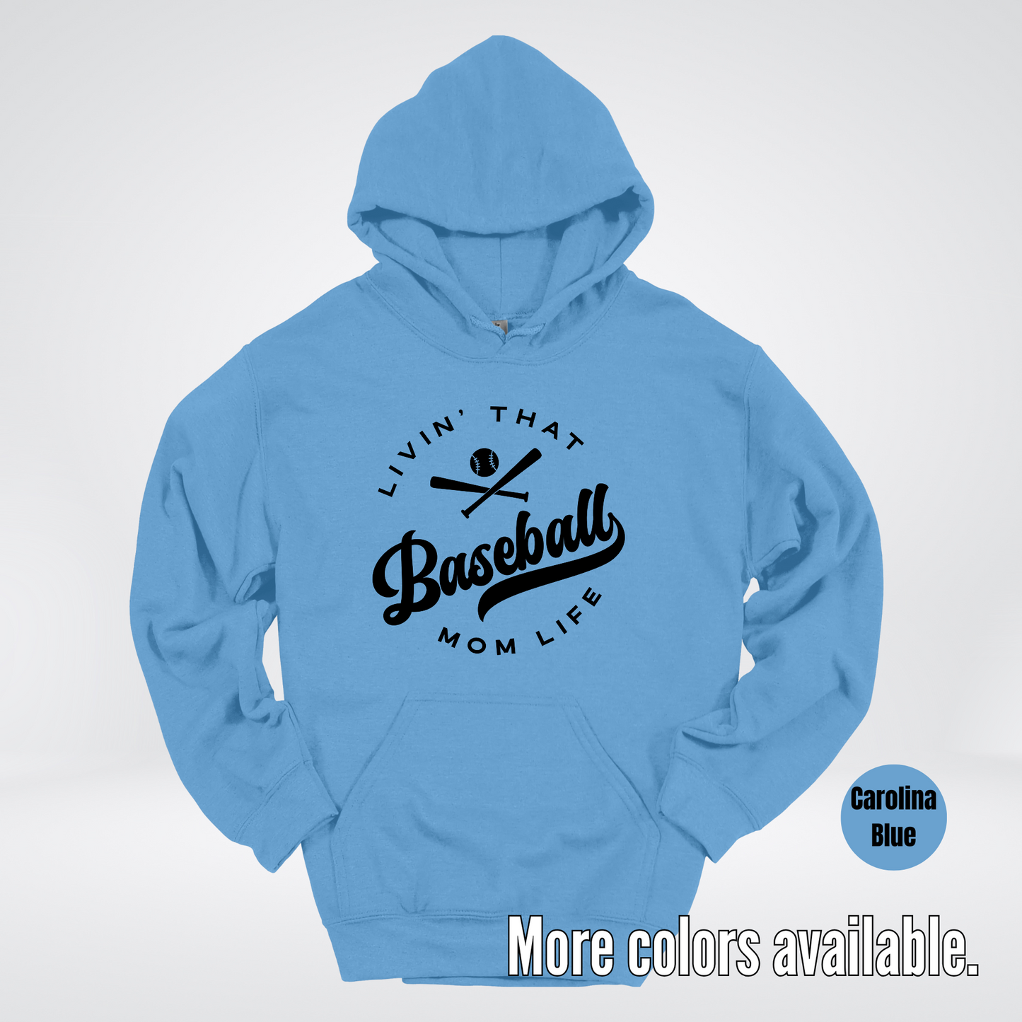Livin’ That Baseball Mom Life – Black Design - Hoodie