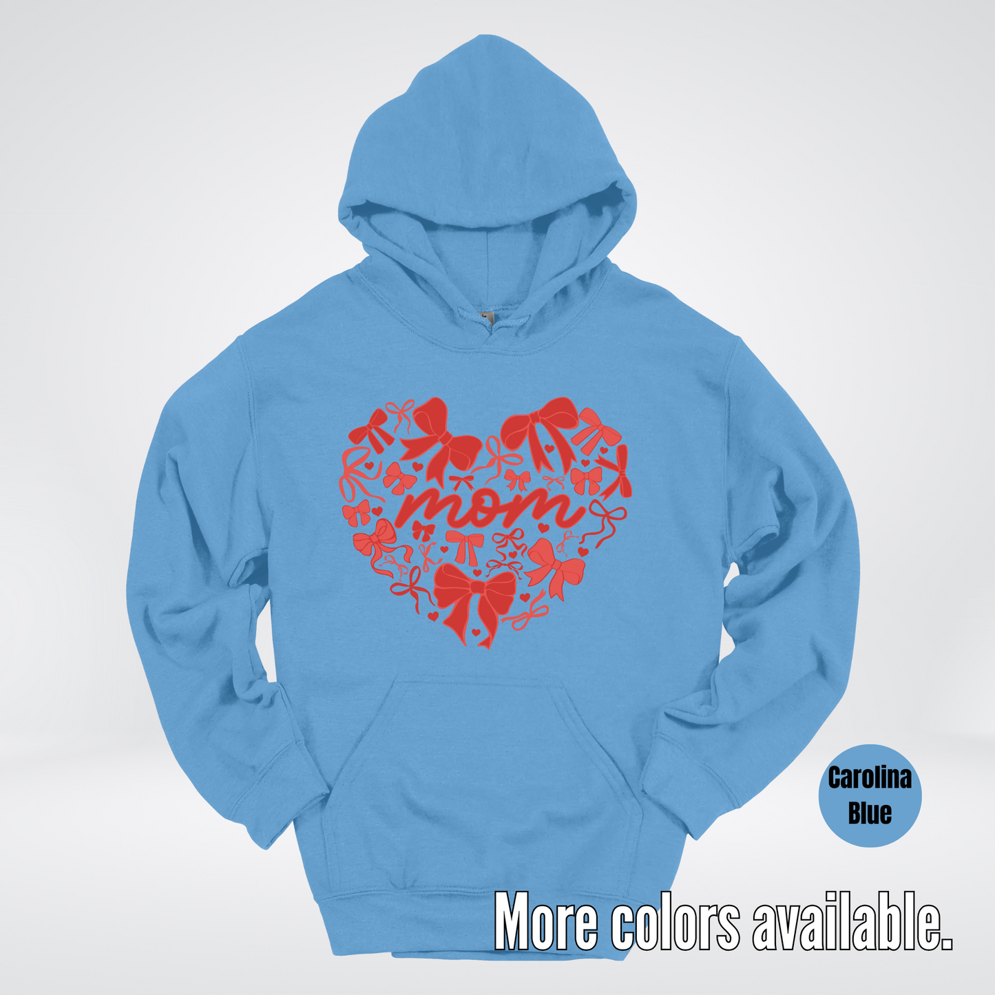 Mom Red Bow Coquette Hoodie