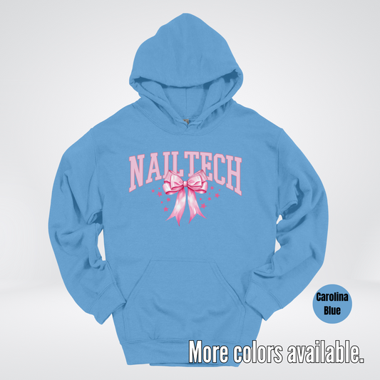 Nail Tech Varsity Pink Coquette Hoodie