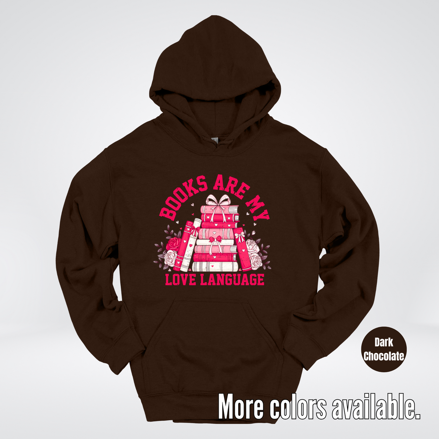 Books Are My Love Language Coquette Hoodie