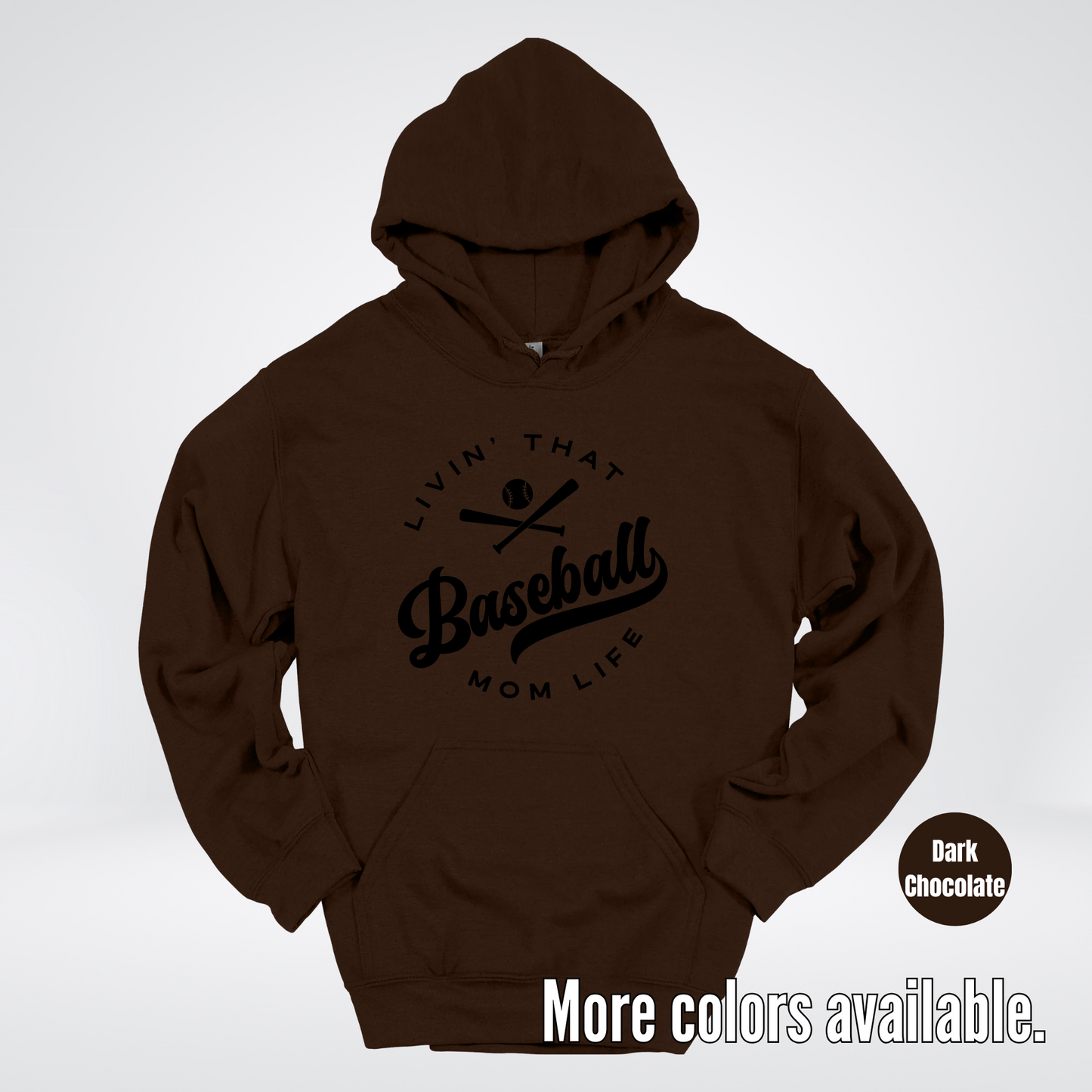Livin’ That Baseball Mom Life – Black Design - Hoodie