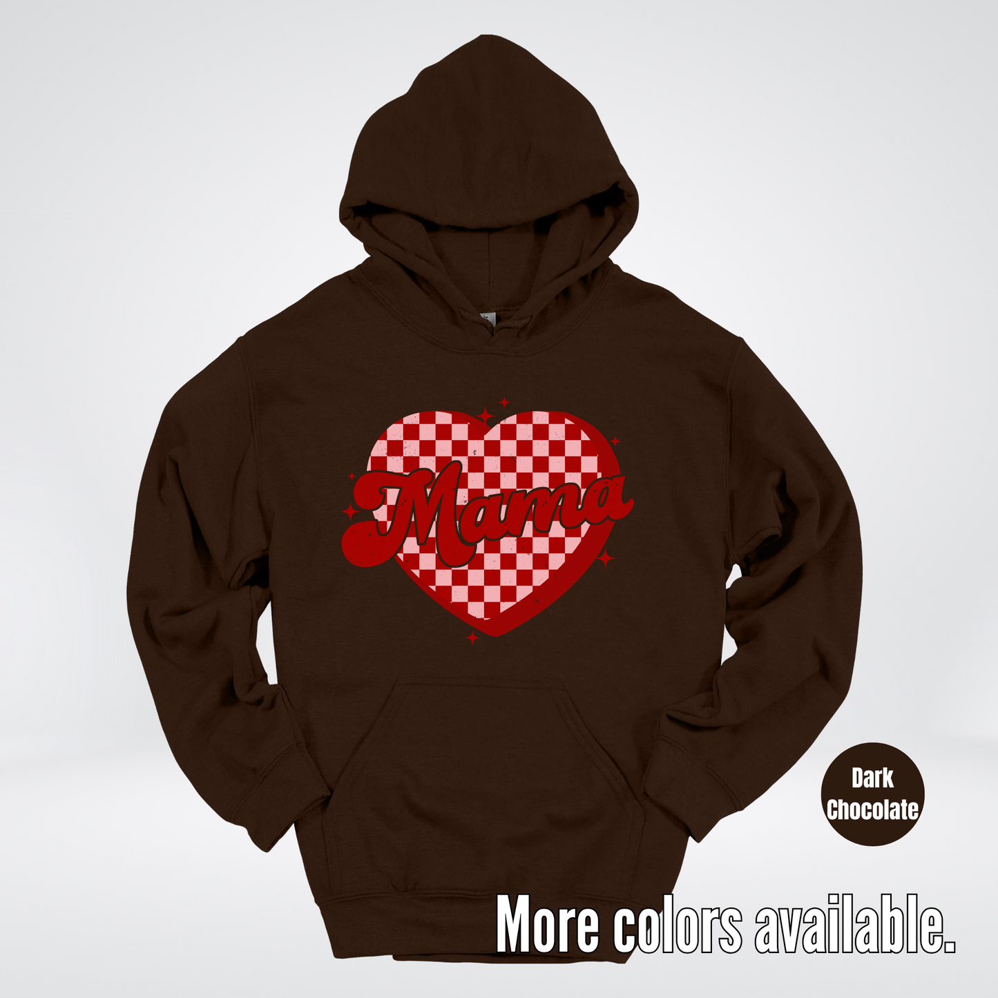 Mama Checkered Heart Hoodie