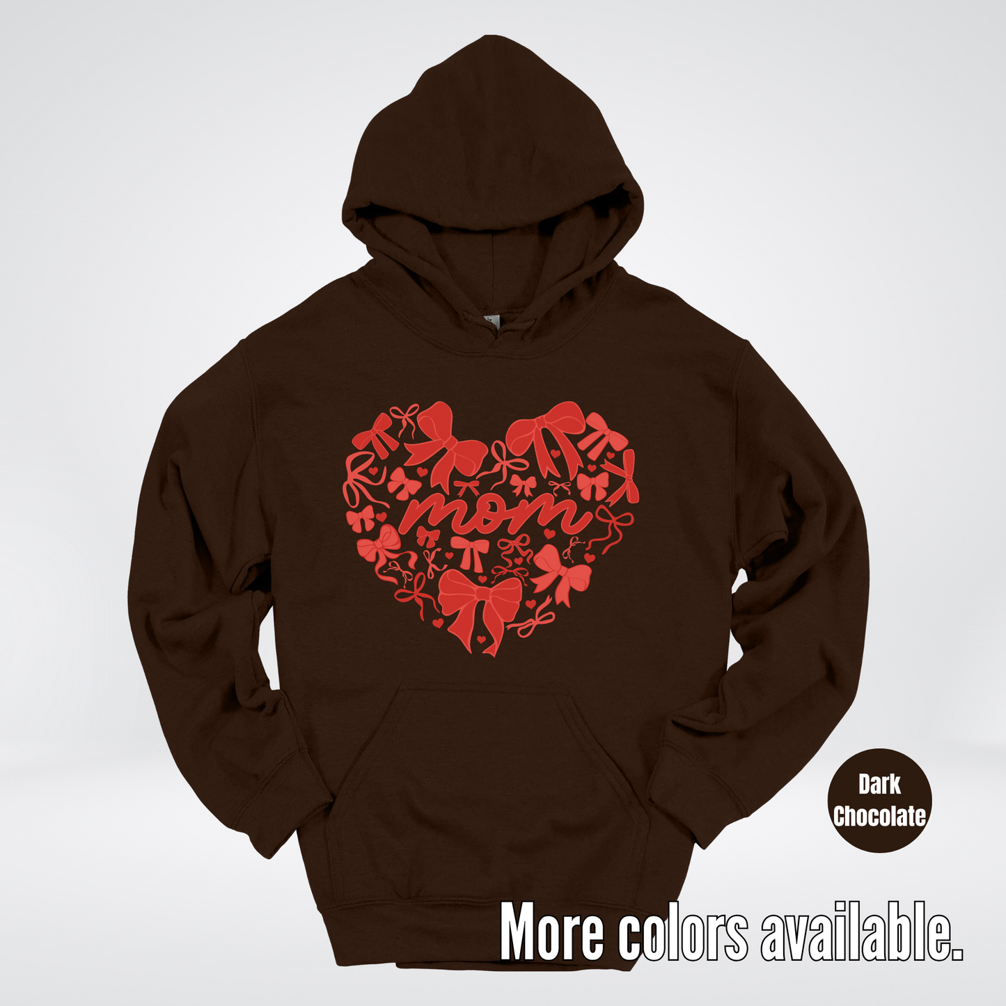 Mom Red Bow Coquette Hoodie