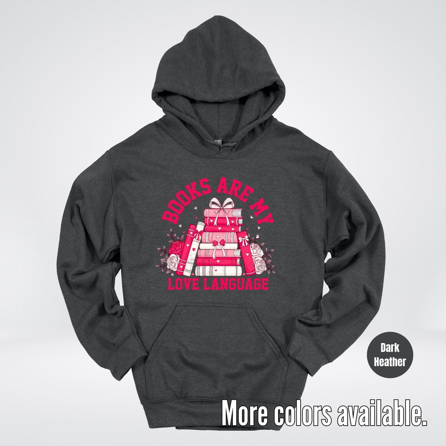 Books Are My Love Language Coquette Hoodie