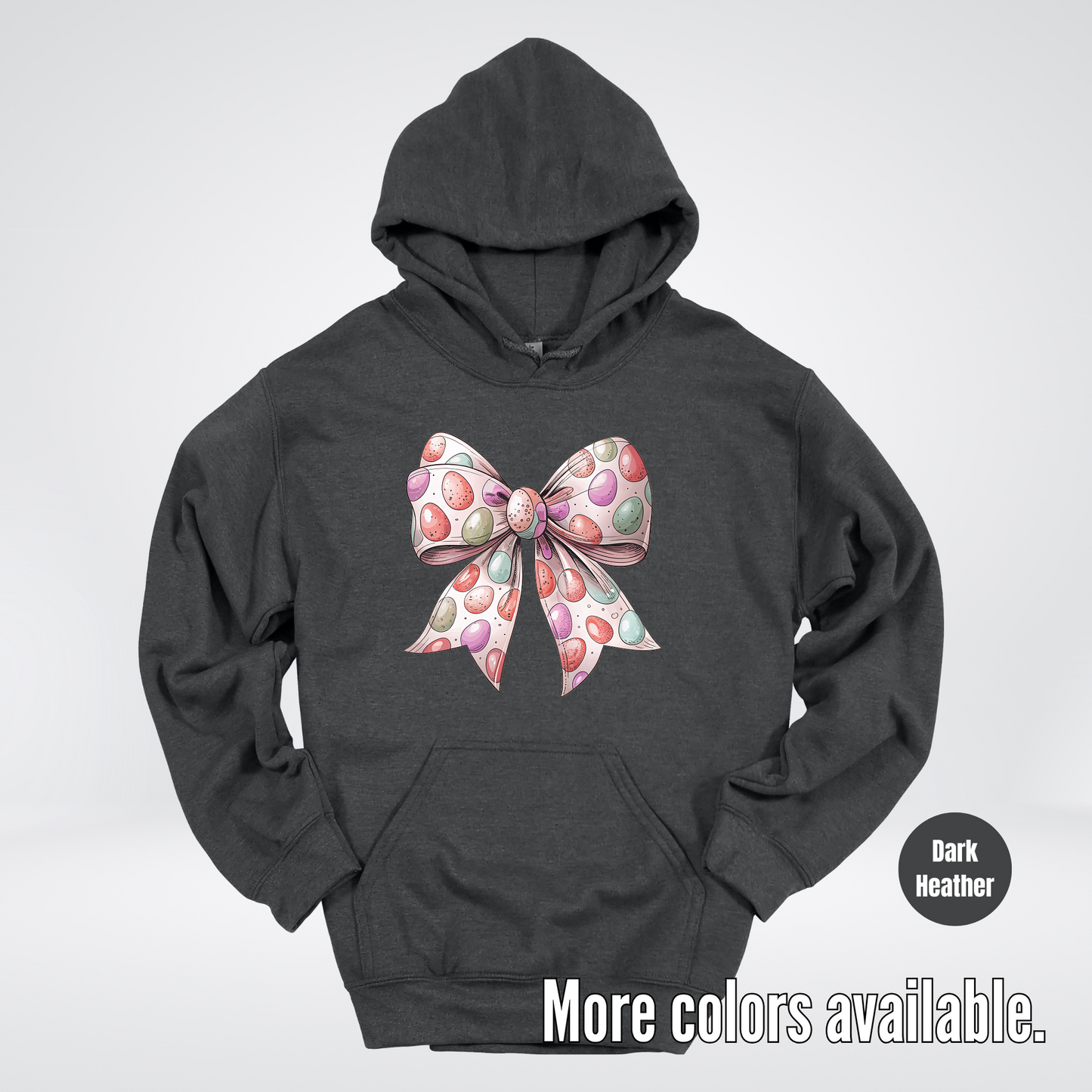 Easter Eggs Coquette Bow Hoodie