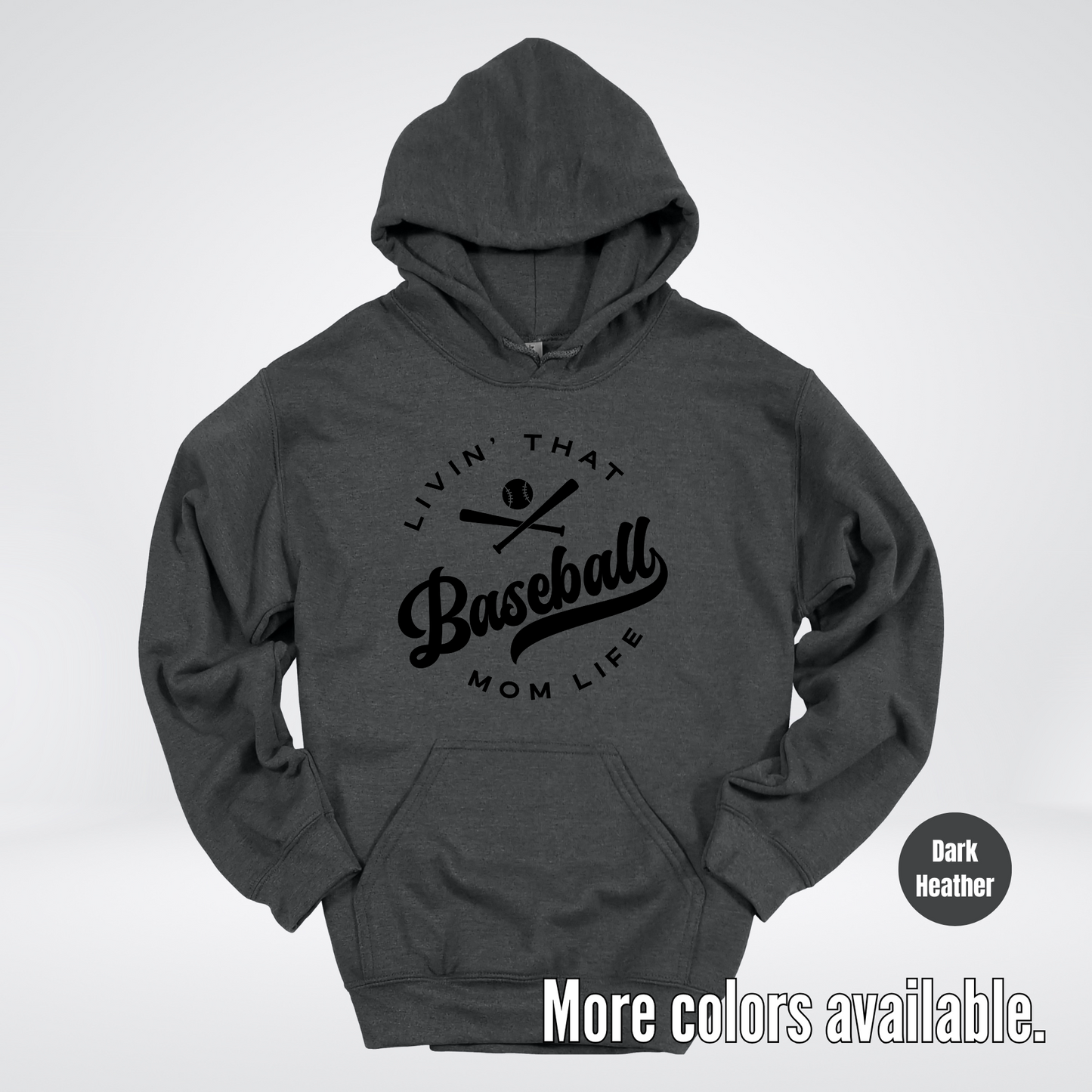 Livin’ That Baseball Mom Life – Black Design - Hoodie
