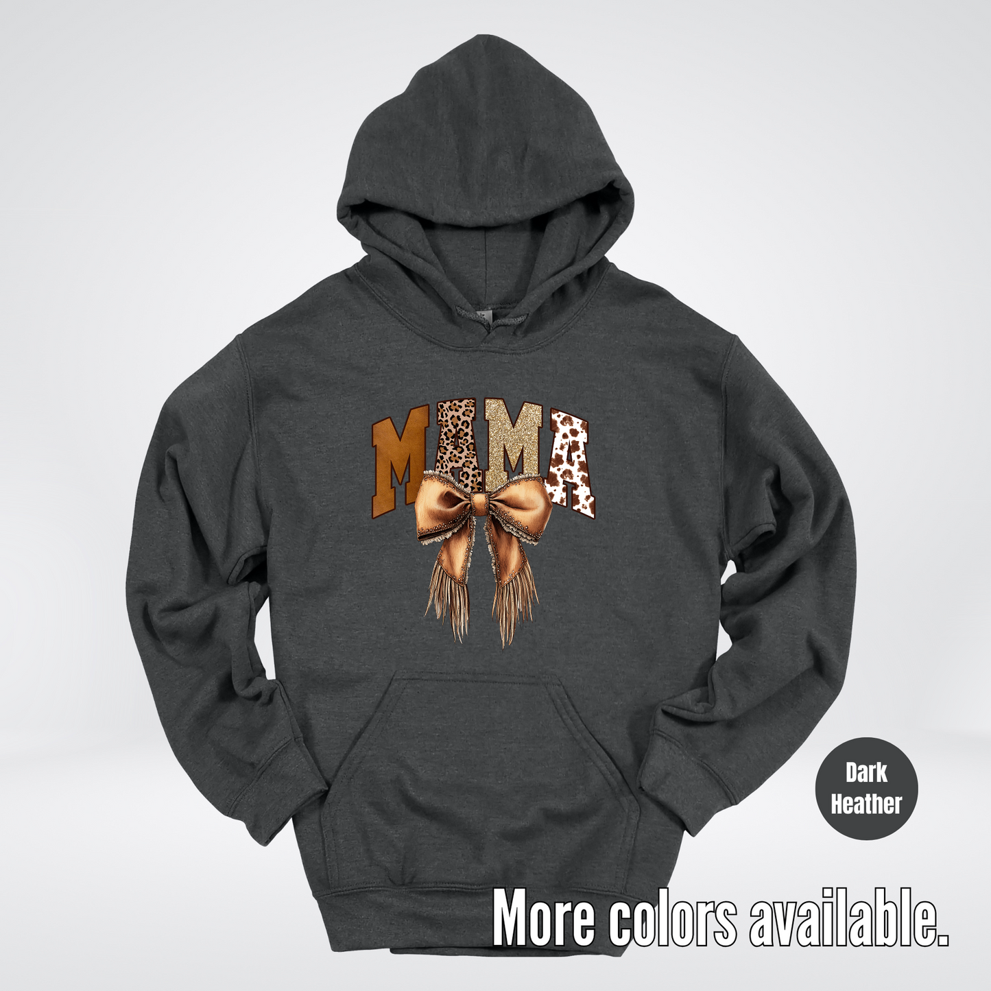 MAMA Western Coquette Leather Bow And Tassels Hoodie
