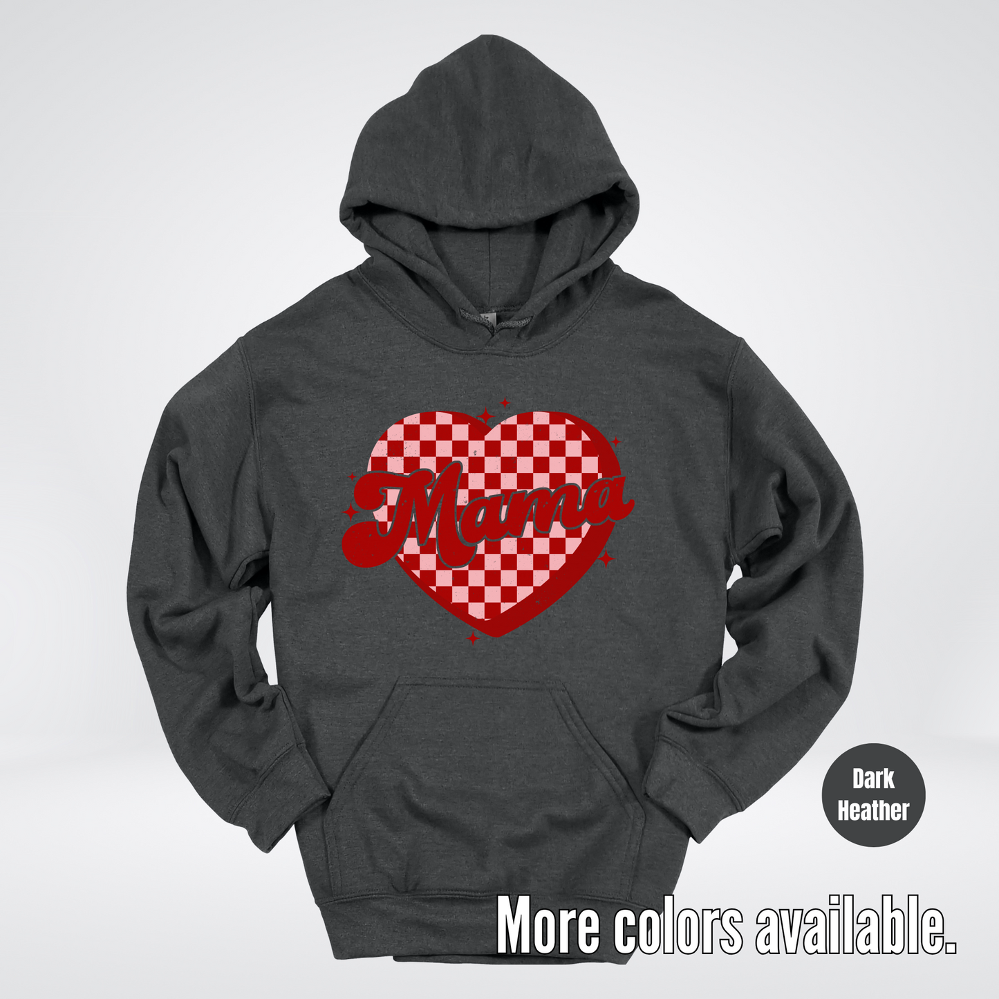 Mama Checkered Heart Hoodie
