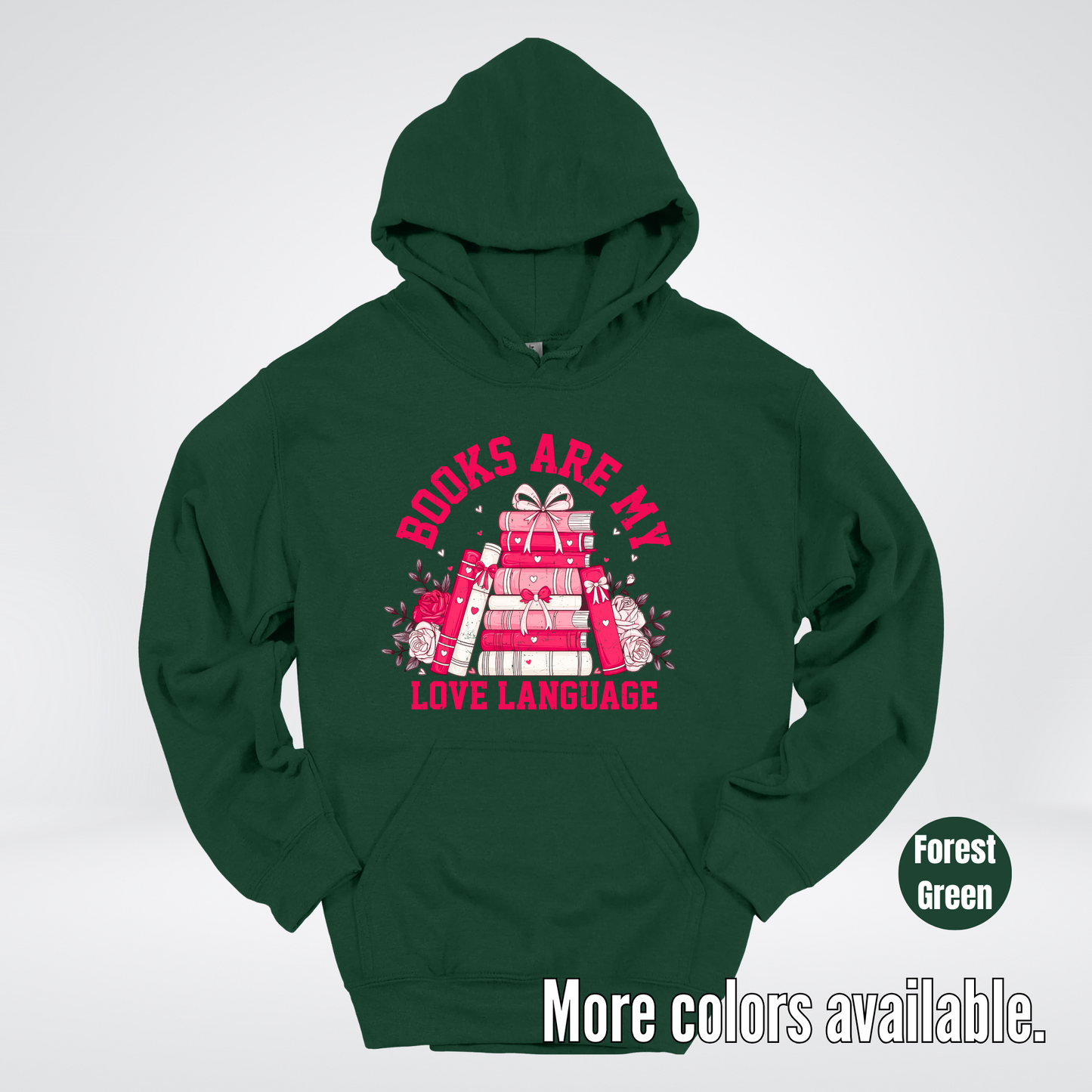 Books Are My Love Language Coquette Hoodie