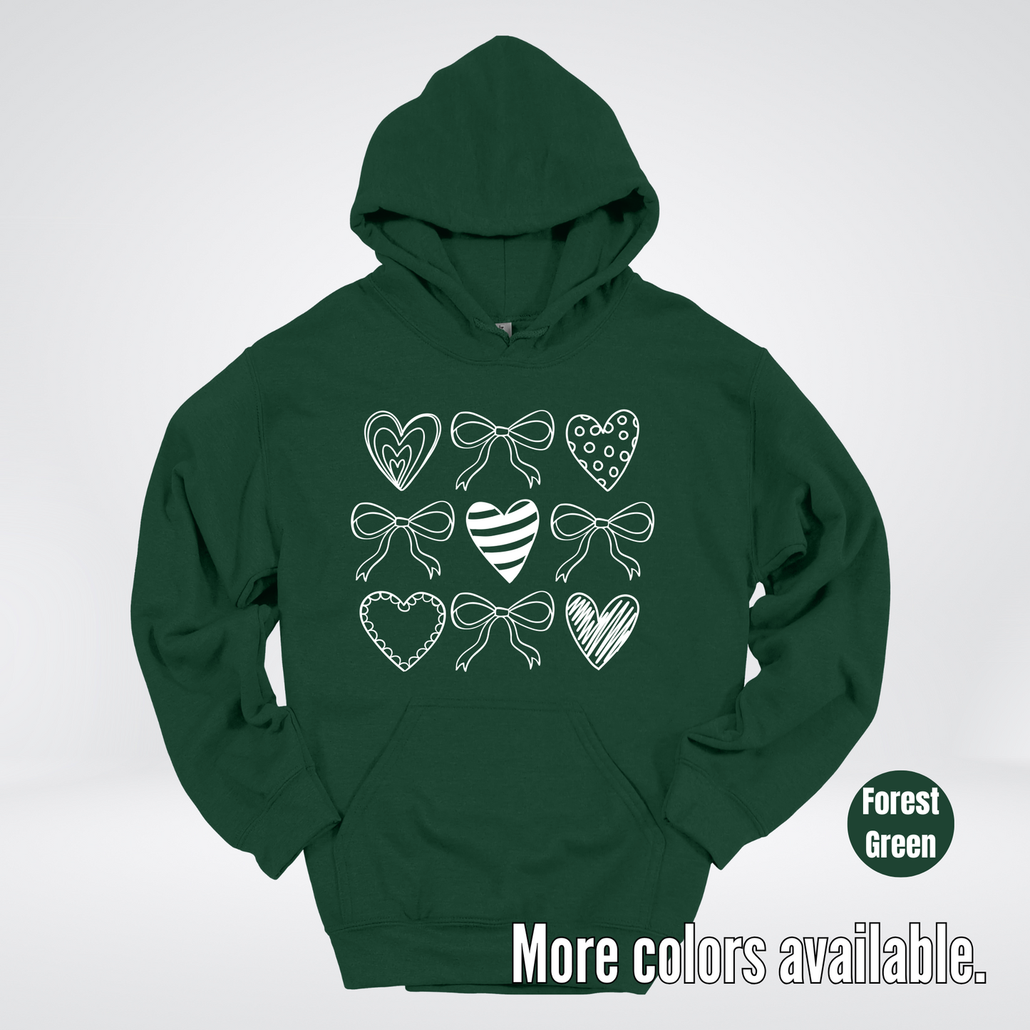 Doodle Coquette Hearts Hoodie