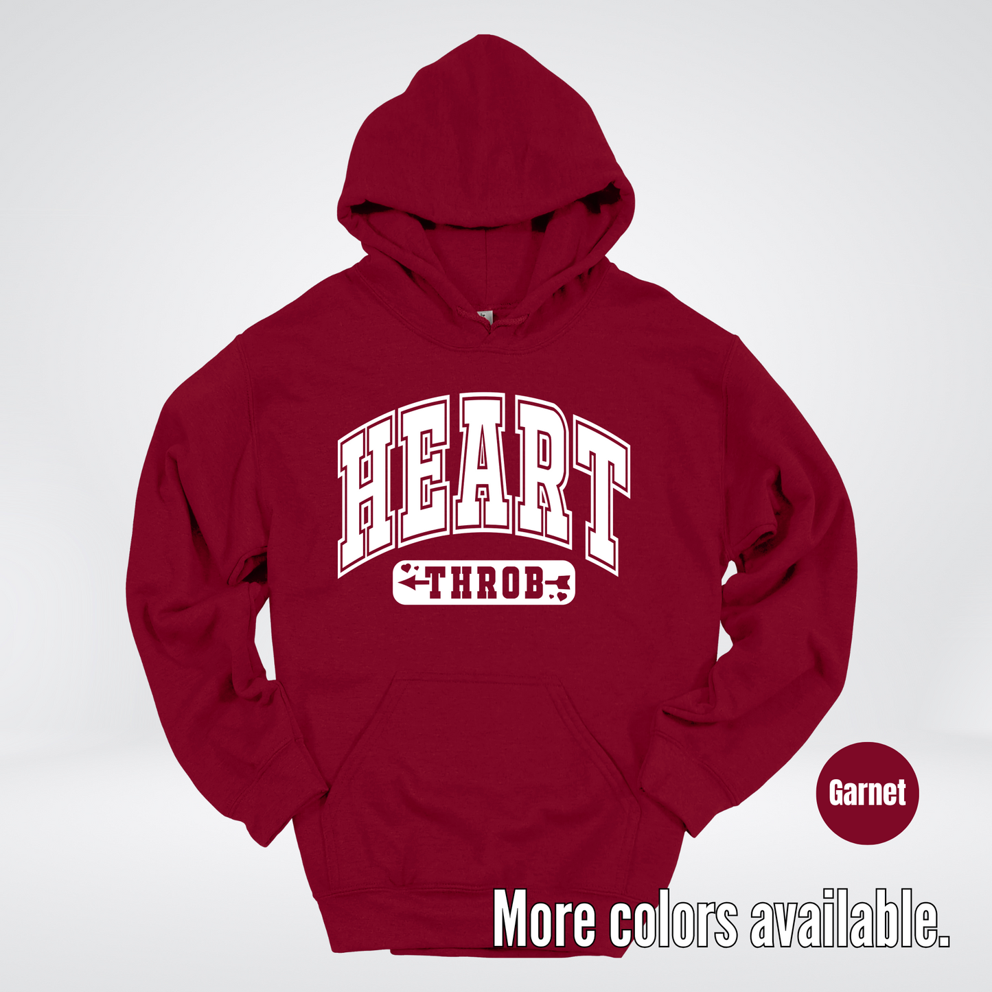 Heart Throb - White Design - Hoodie