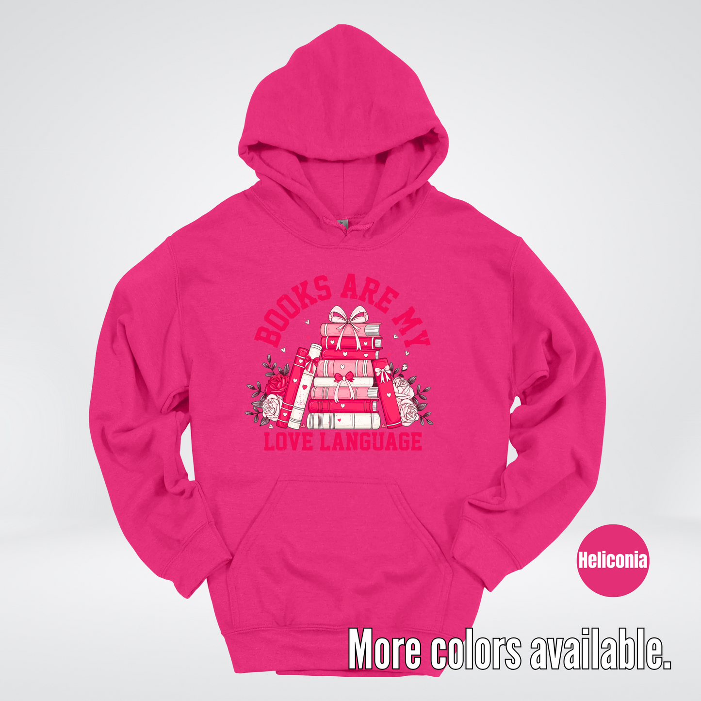 Books Are My Love Language Coquette Hoodie