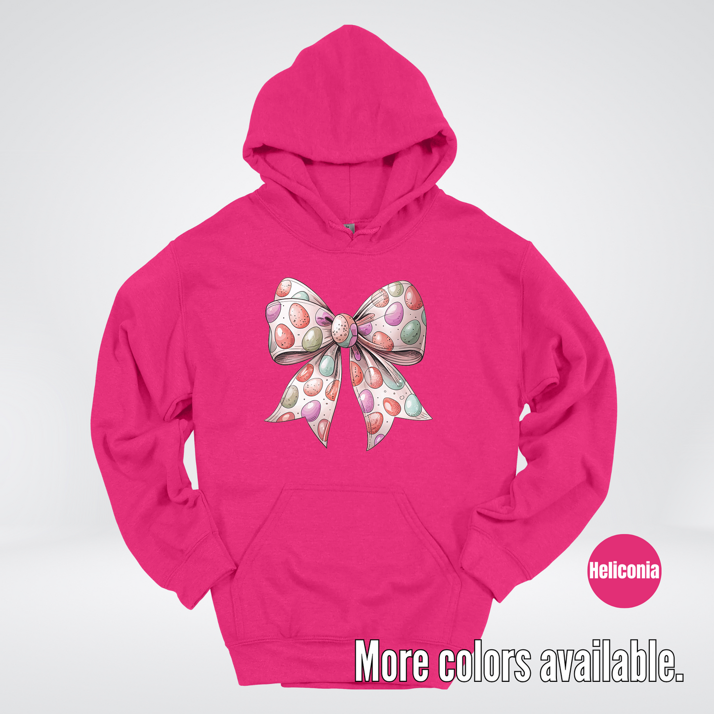 Easter Eggs Coquette Bow Hoodie
