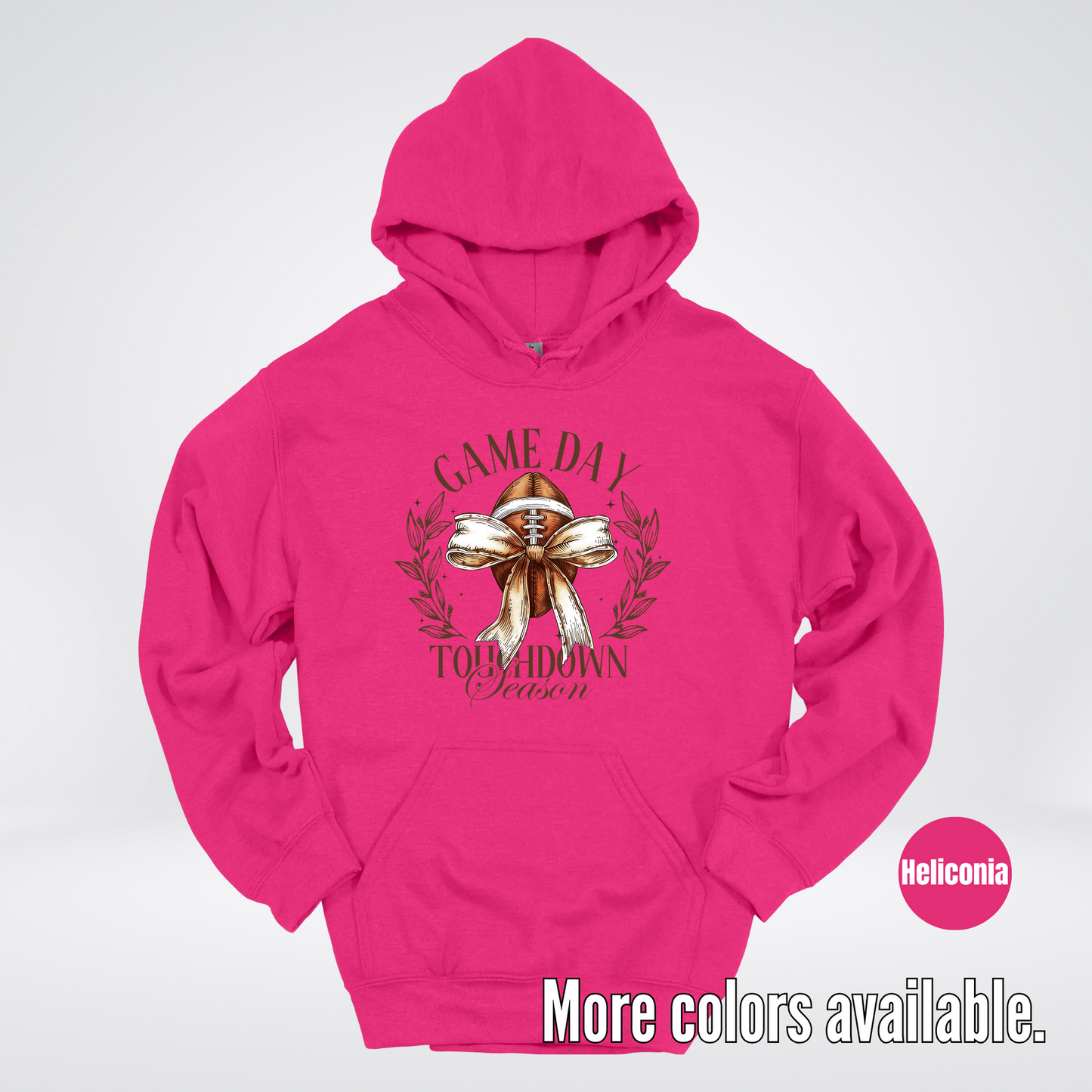 Game Day Touchdown Season Football Coquette Hoodie