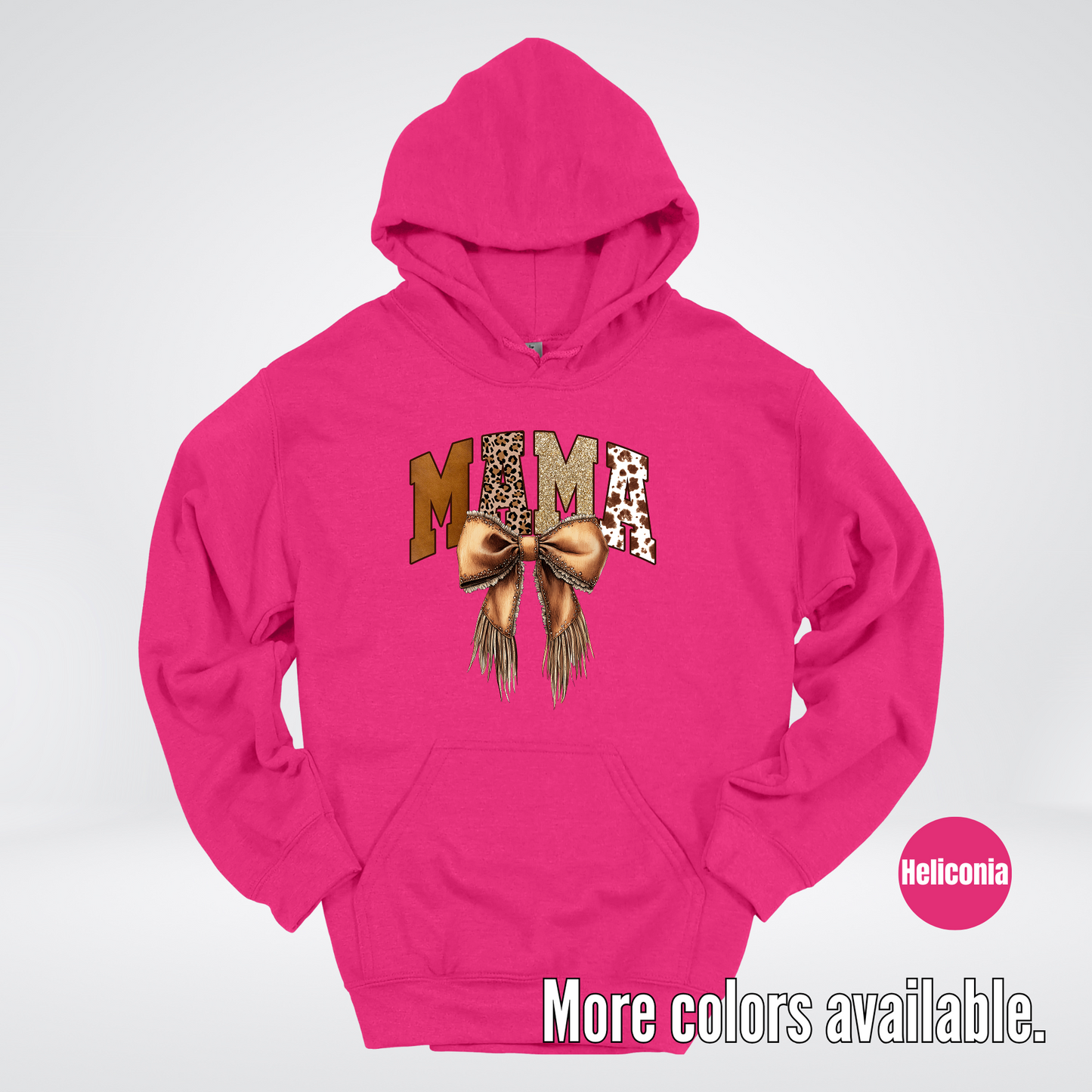 MAMA Western Coquette Leather Bow And Tassels Hoodie