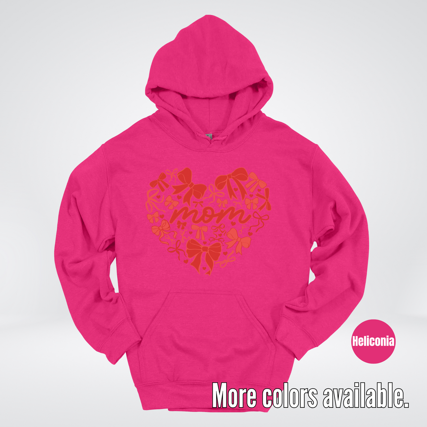Mom Red Bow Coquette Hoodie