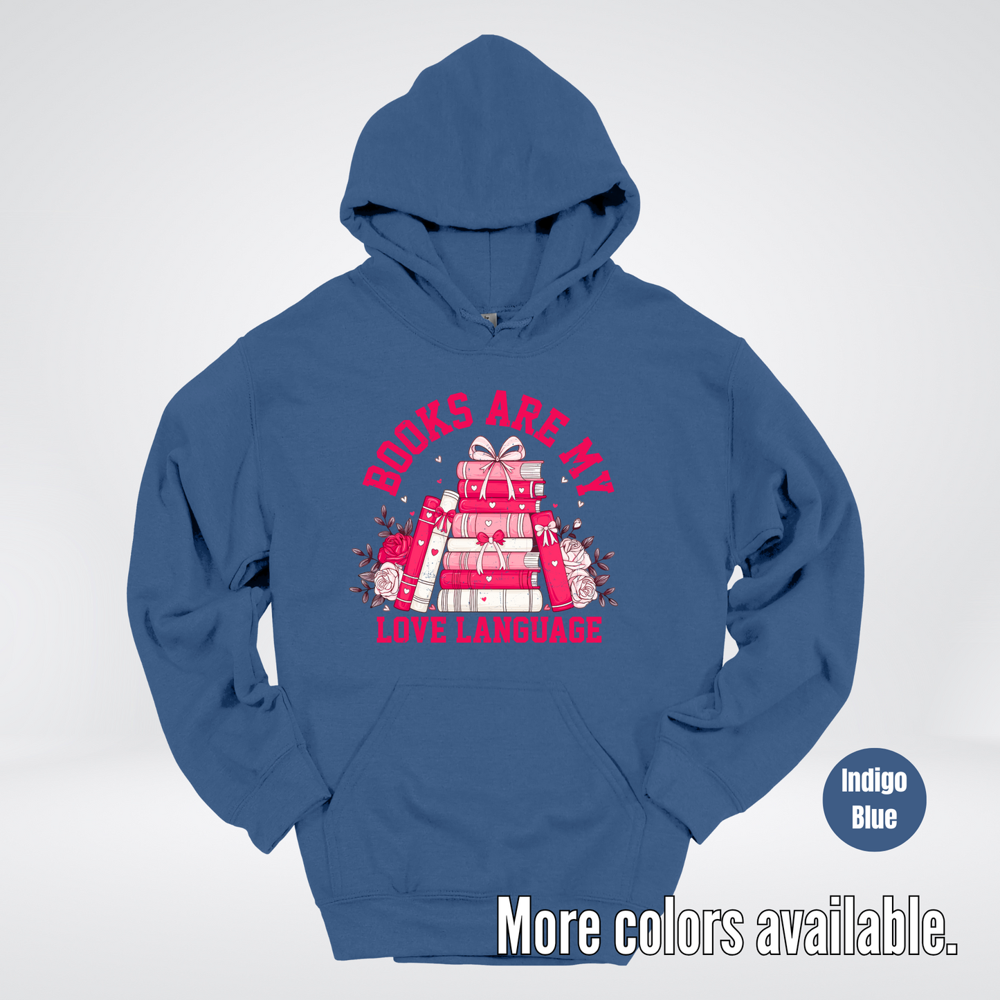 Books Are My Love Language Coquette Hoodie
