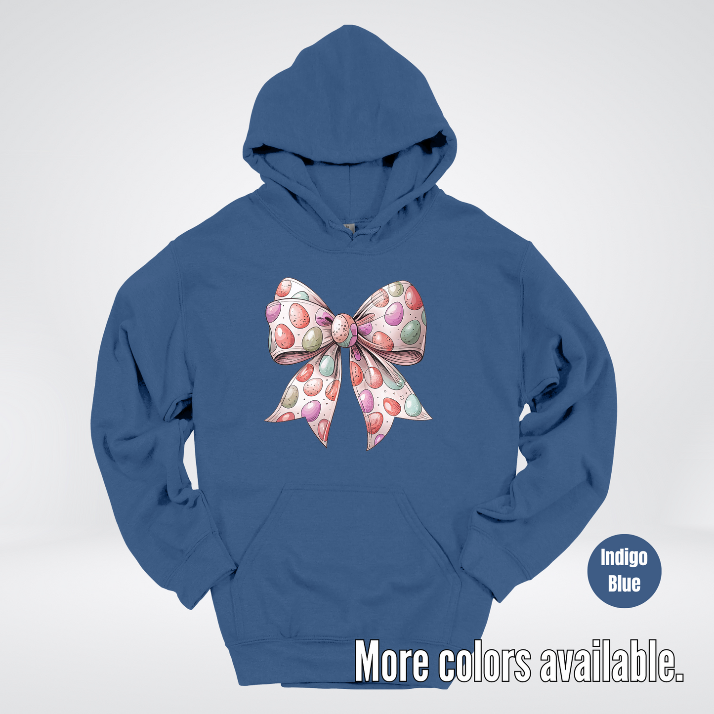 Easter Eggs Coquette Bow Hoodie
