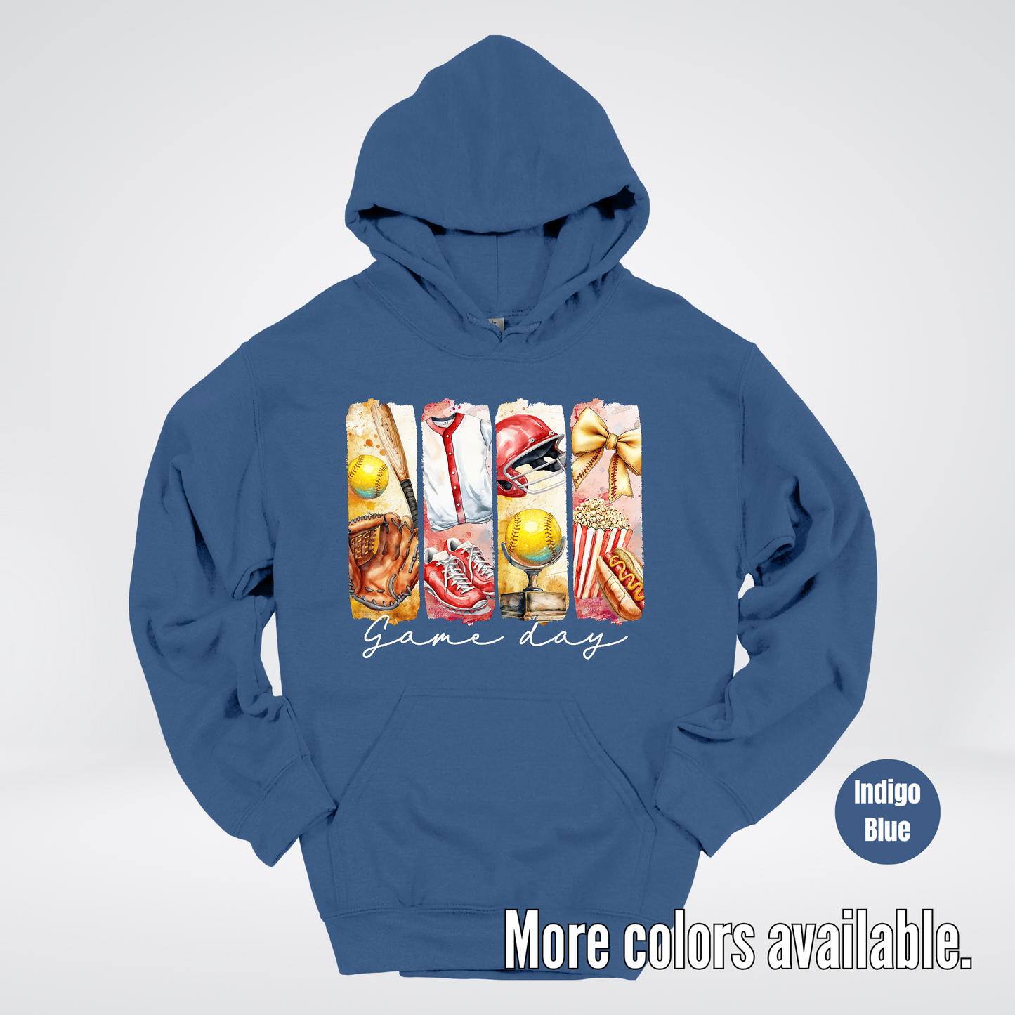 Game Day Coquette Brushstroke Softball Hoodie
