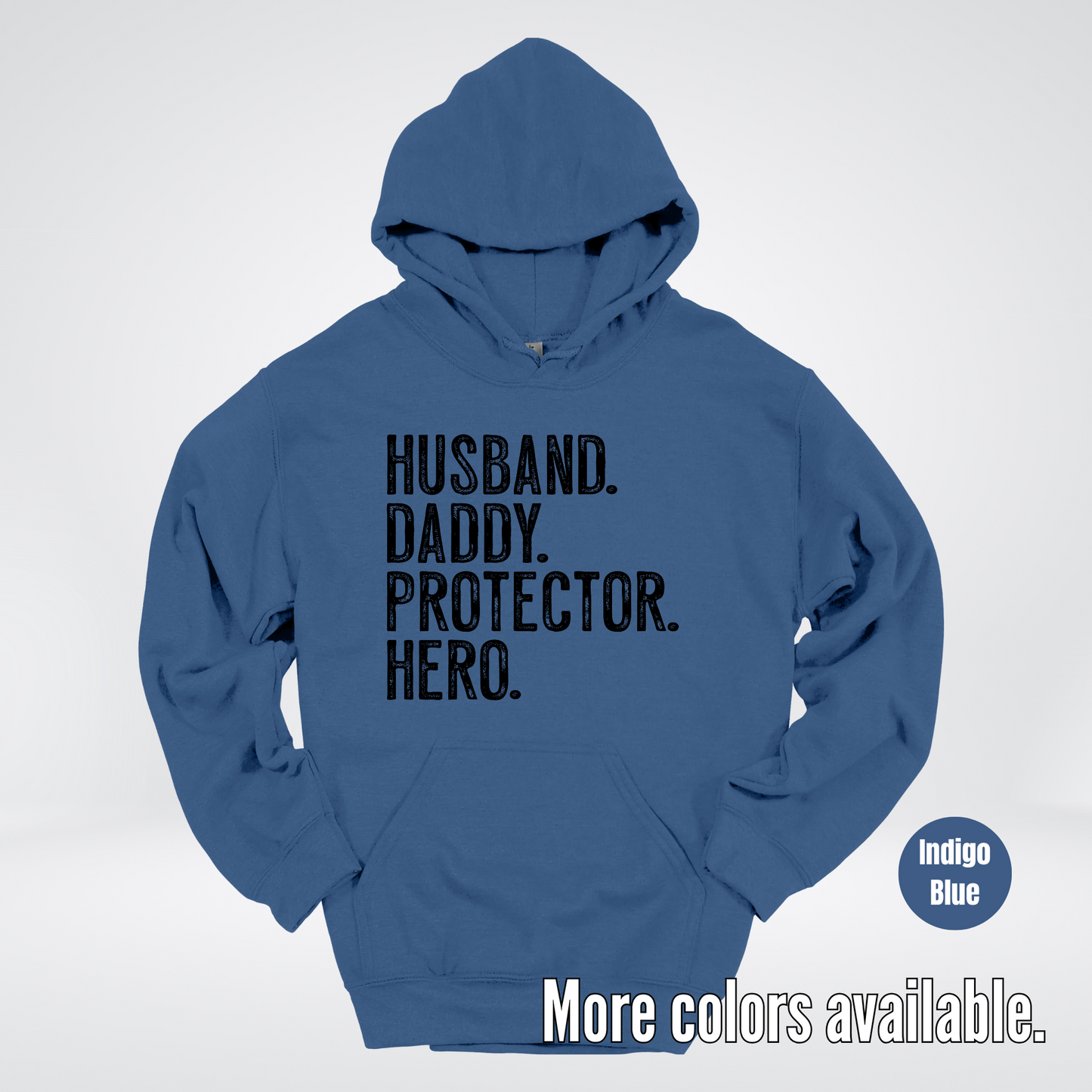Husband Daddy Protector Hero - Black Design – Father’s Day Hoodie