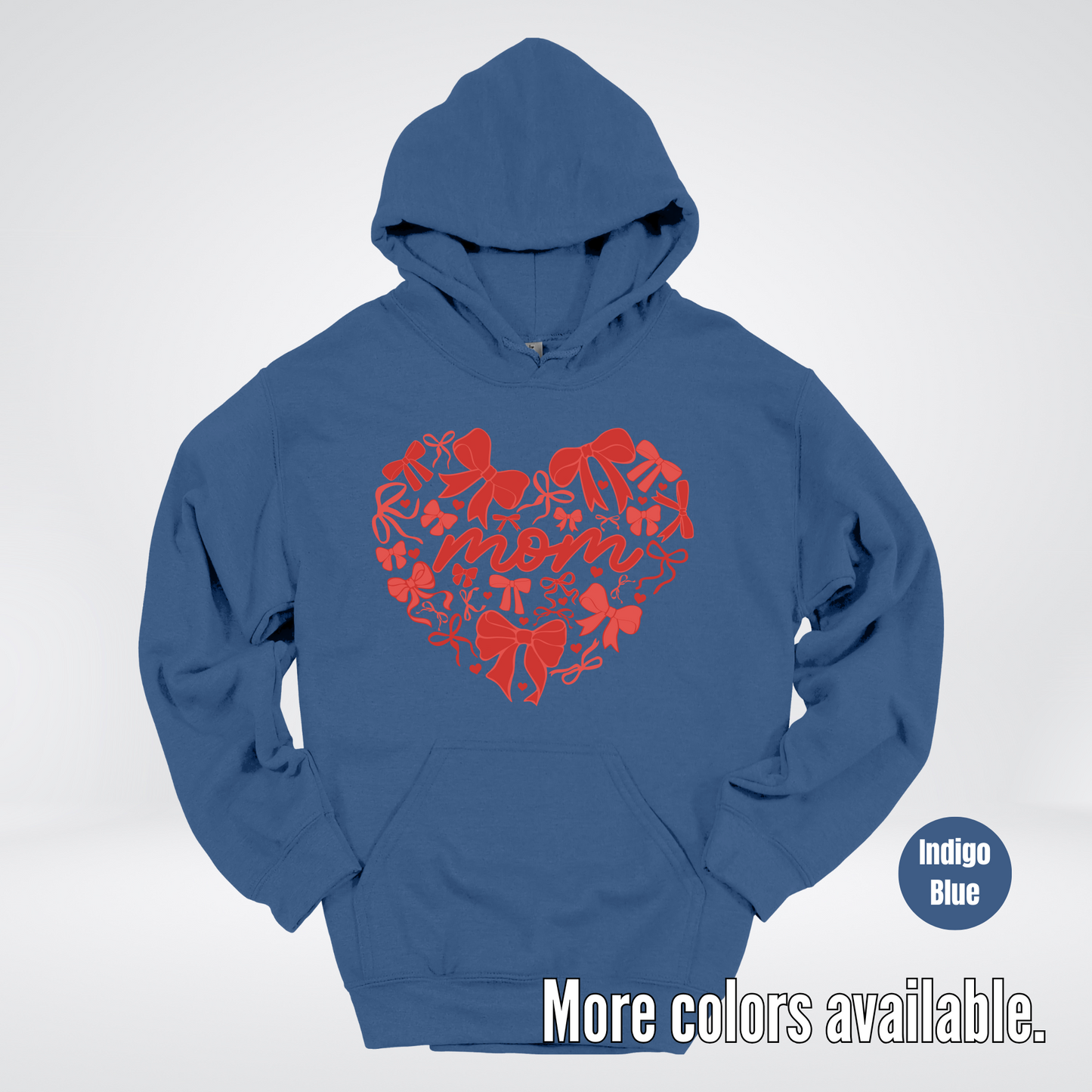 Mom Red Bow Coquette Hoodie