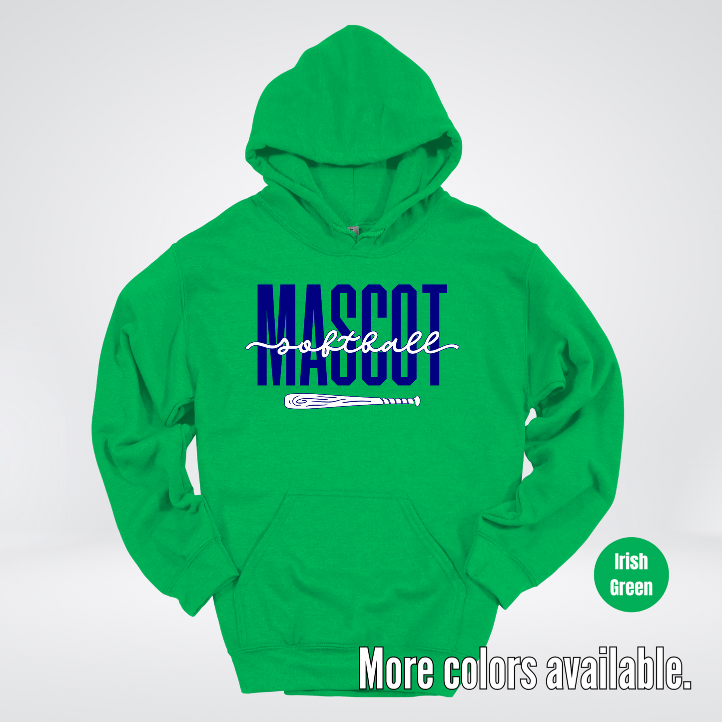 Custom Mascot – Navy - Softball Design 27 Hoodie