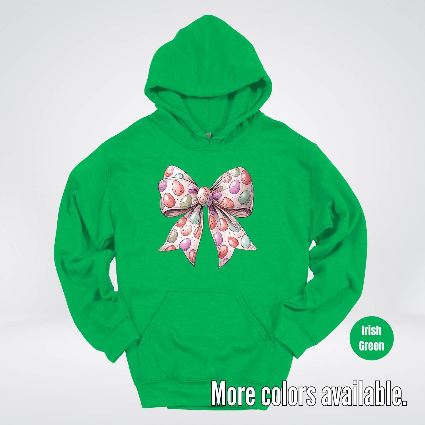 Easter Eggs Coquette Bow Hoodie