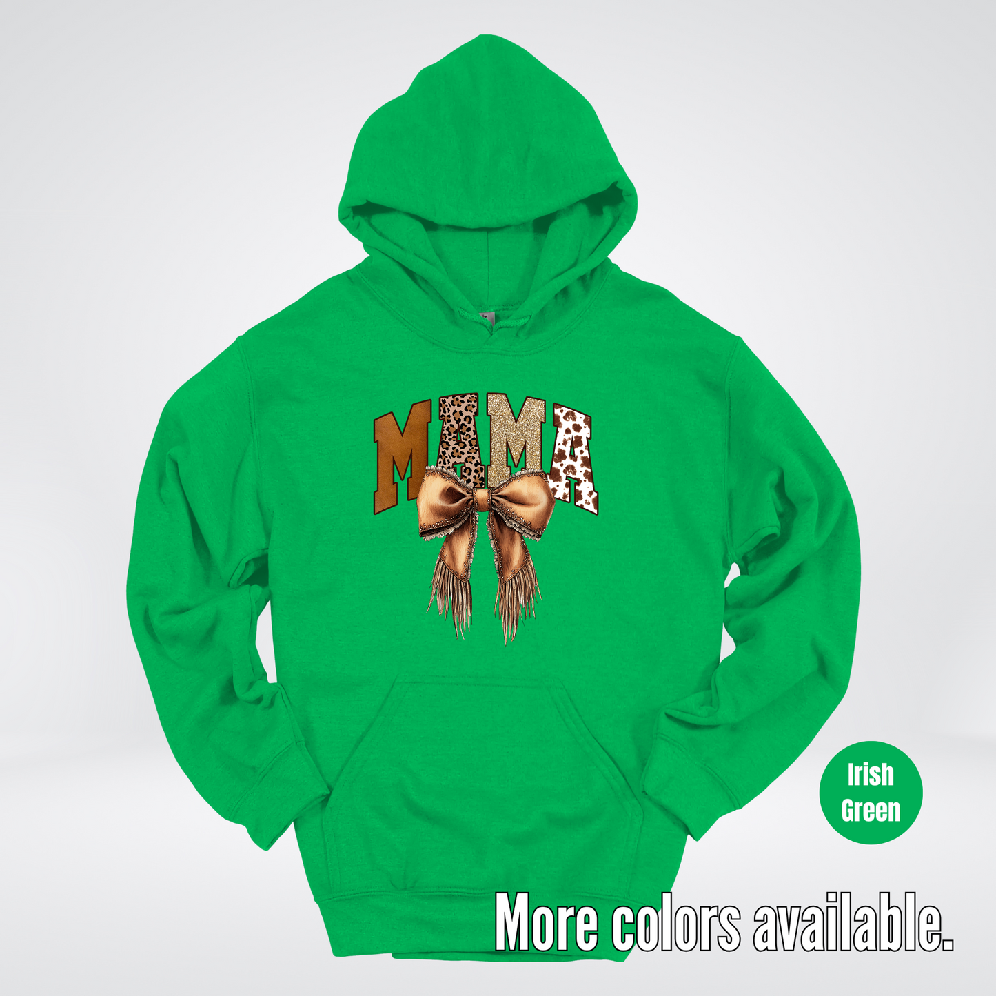 MAMA Western Coquette Leather Bow And Tassels Hoodie