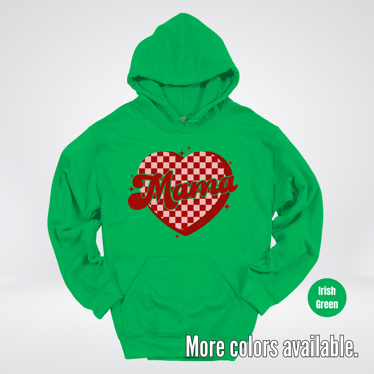 Mama Checkered Heart Hoodie