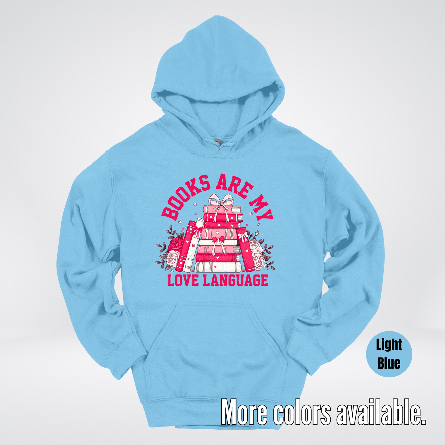 Books Are My Love Language Coquette Hoodie