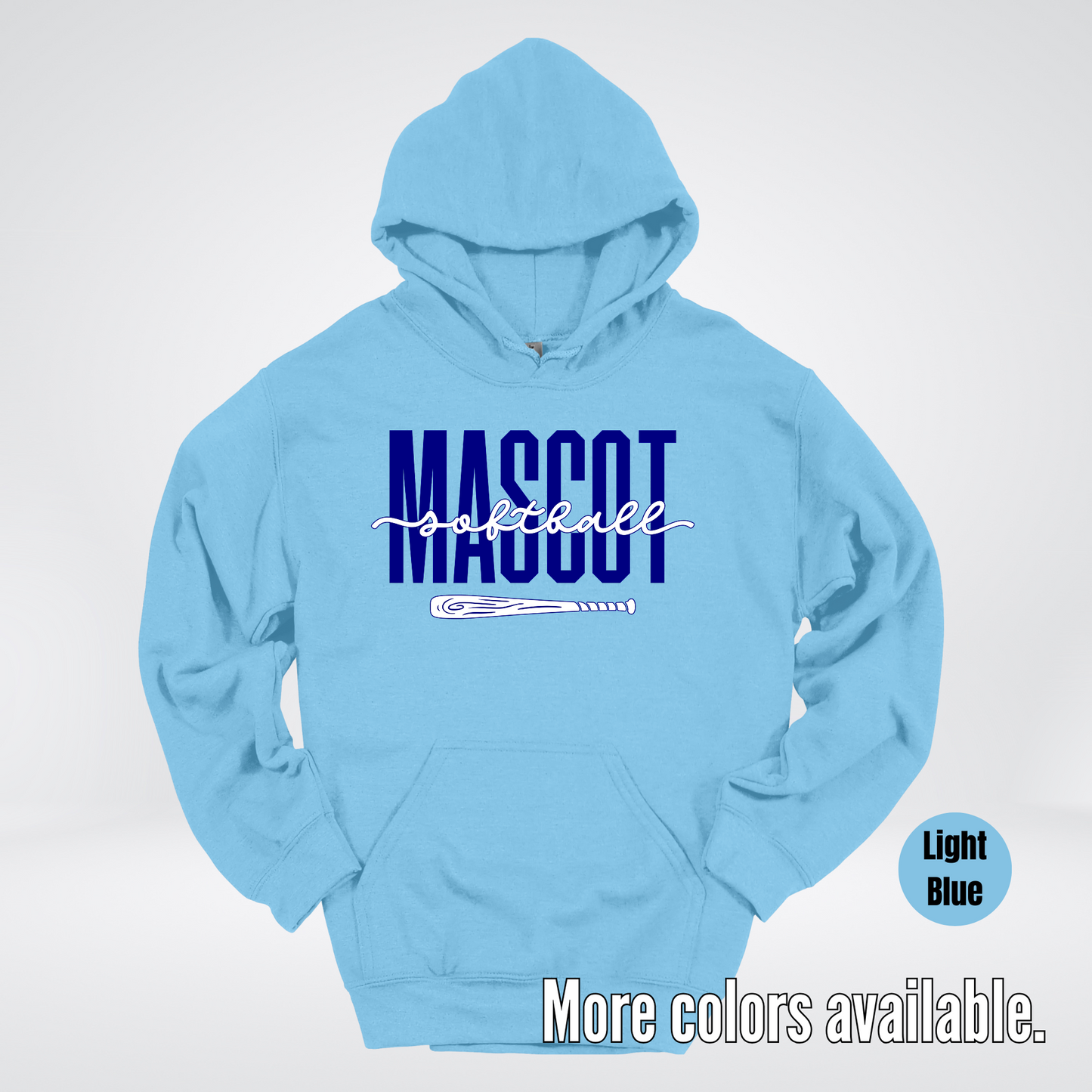 Custom Mascot – Navy - Softball Design 27 Hoodie