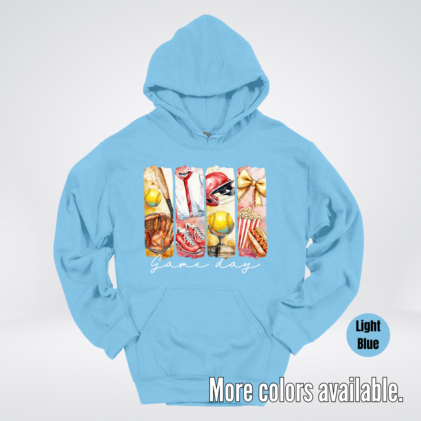 Game Day Coquette Brushstroke Softball Hoodie