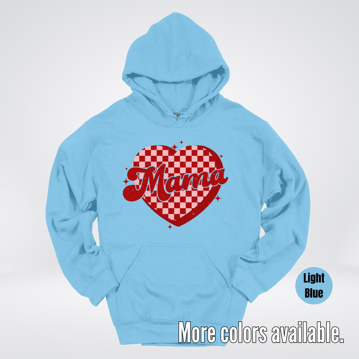 Mama Checkered Heart Hoodie
