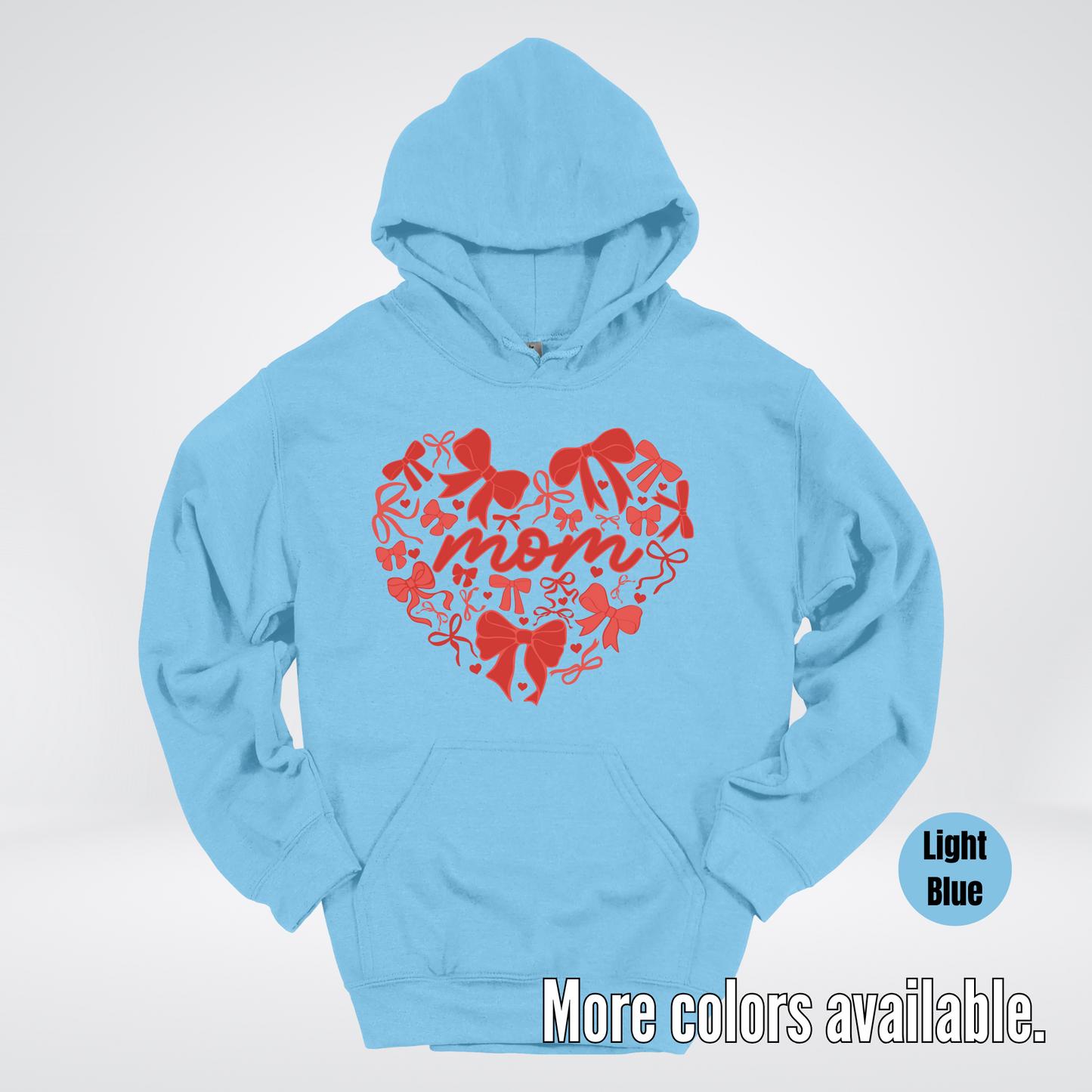 Mom Red Bow Coquette Hoodie