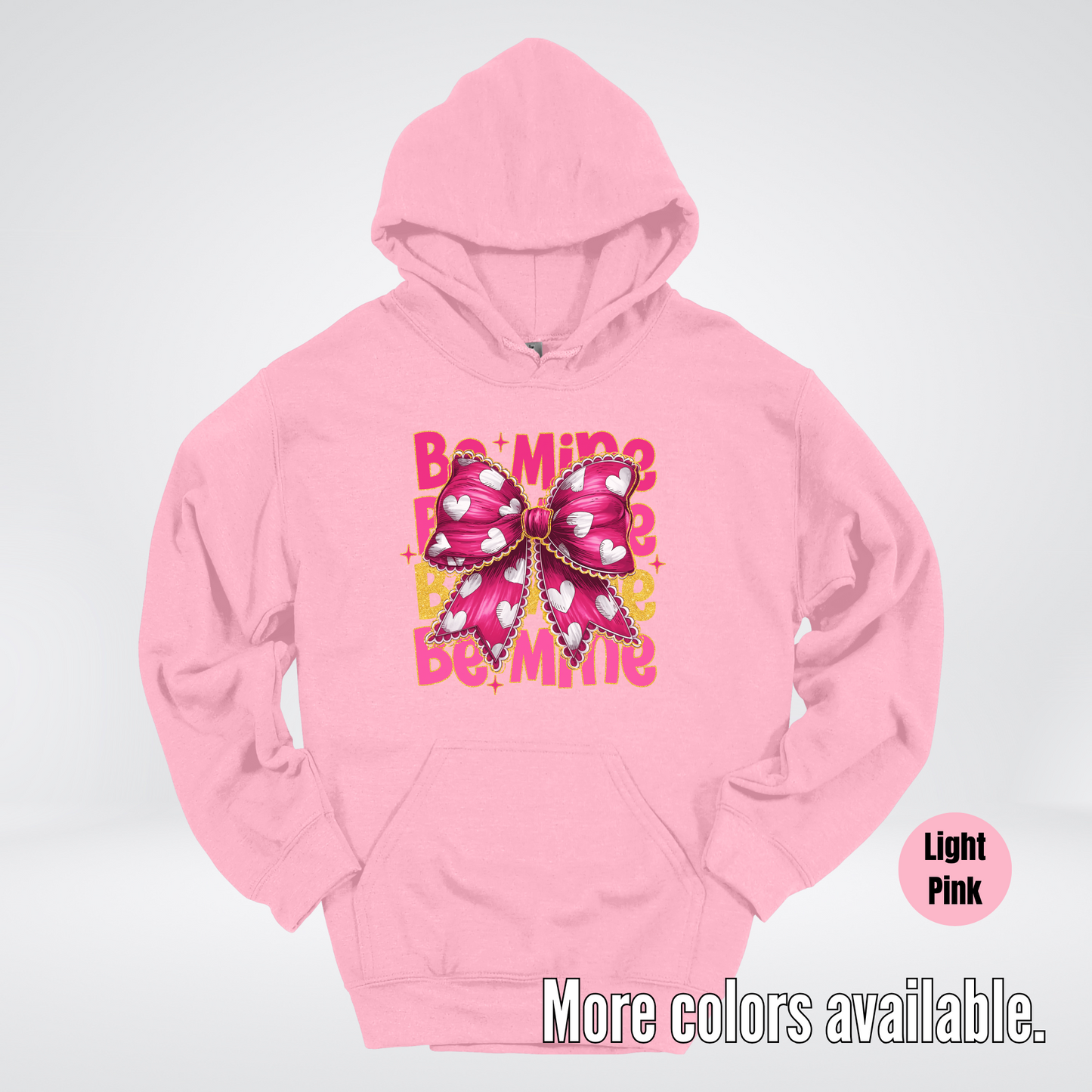 Be Mine Coquette Pink & Gold Hoodie