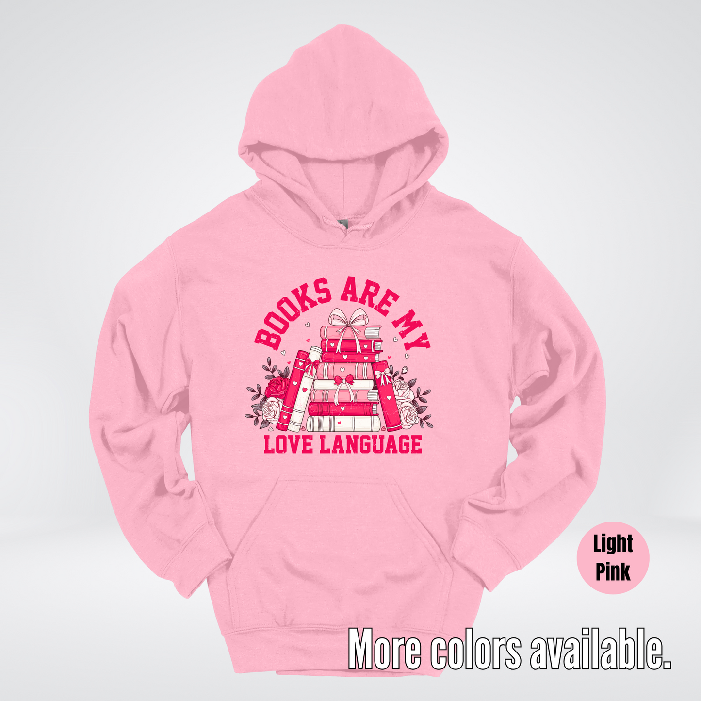 Books Are My Love Language Coquette Hoodie