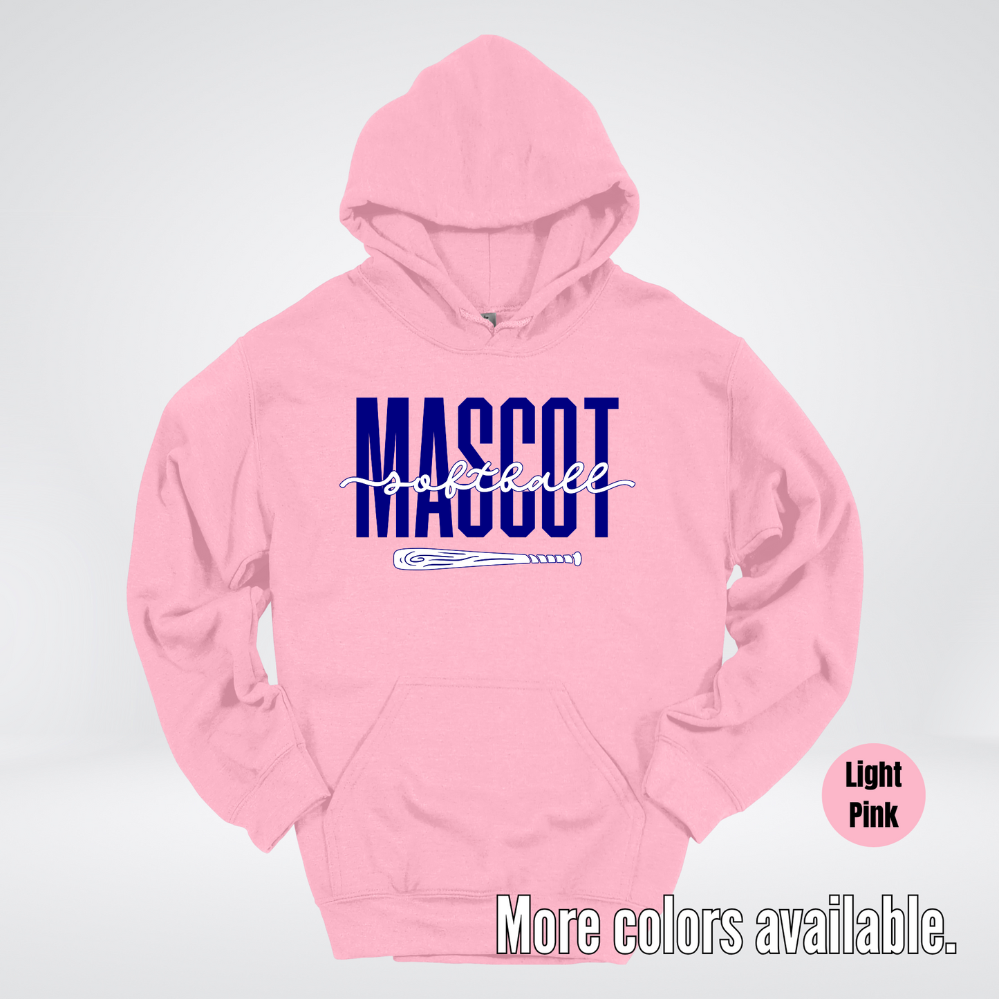 Custom Mascot – Navy - Softball Design 27 Hoodie