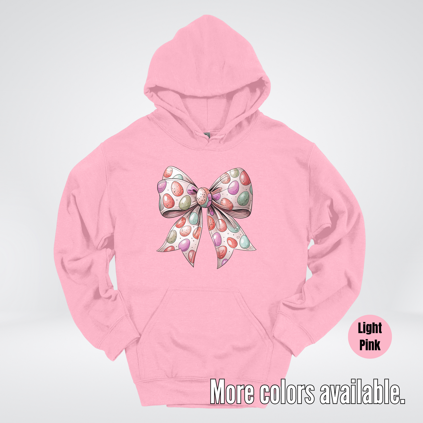 Easter Eggs Coquette Bow Hoodie