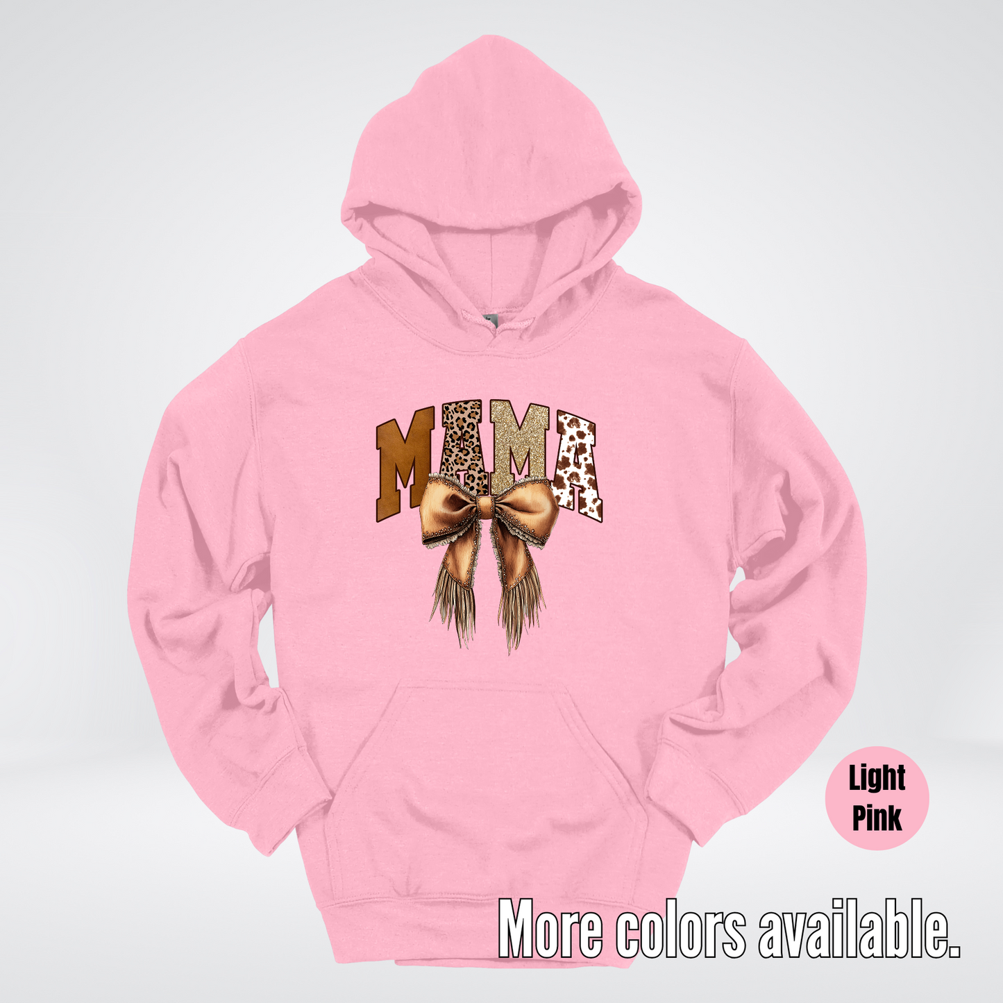 MAMA Western Coquette Leather Bow And Tassels Hoodie