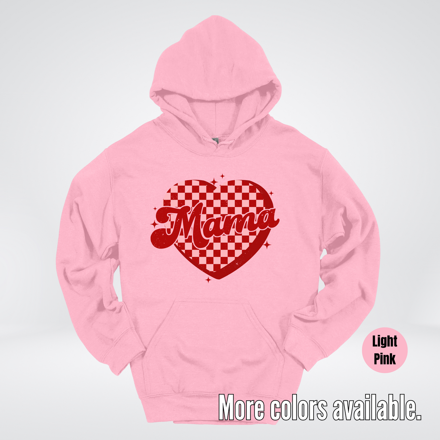 Mama Checkered Heart Hoodie